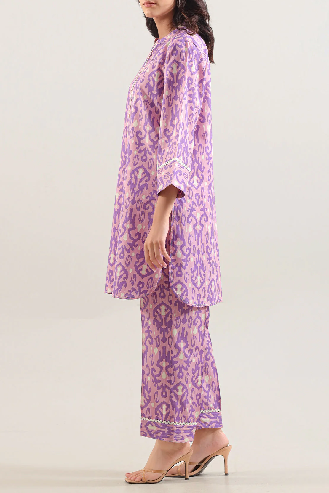 Printed Silk Touch Stitched 2 Piece (Shirt/Trouser) - Image 2