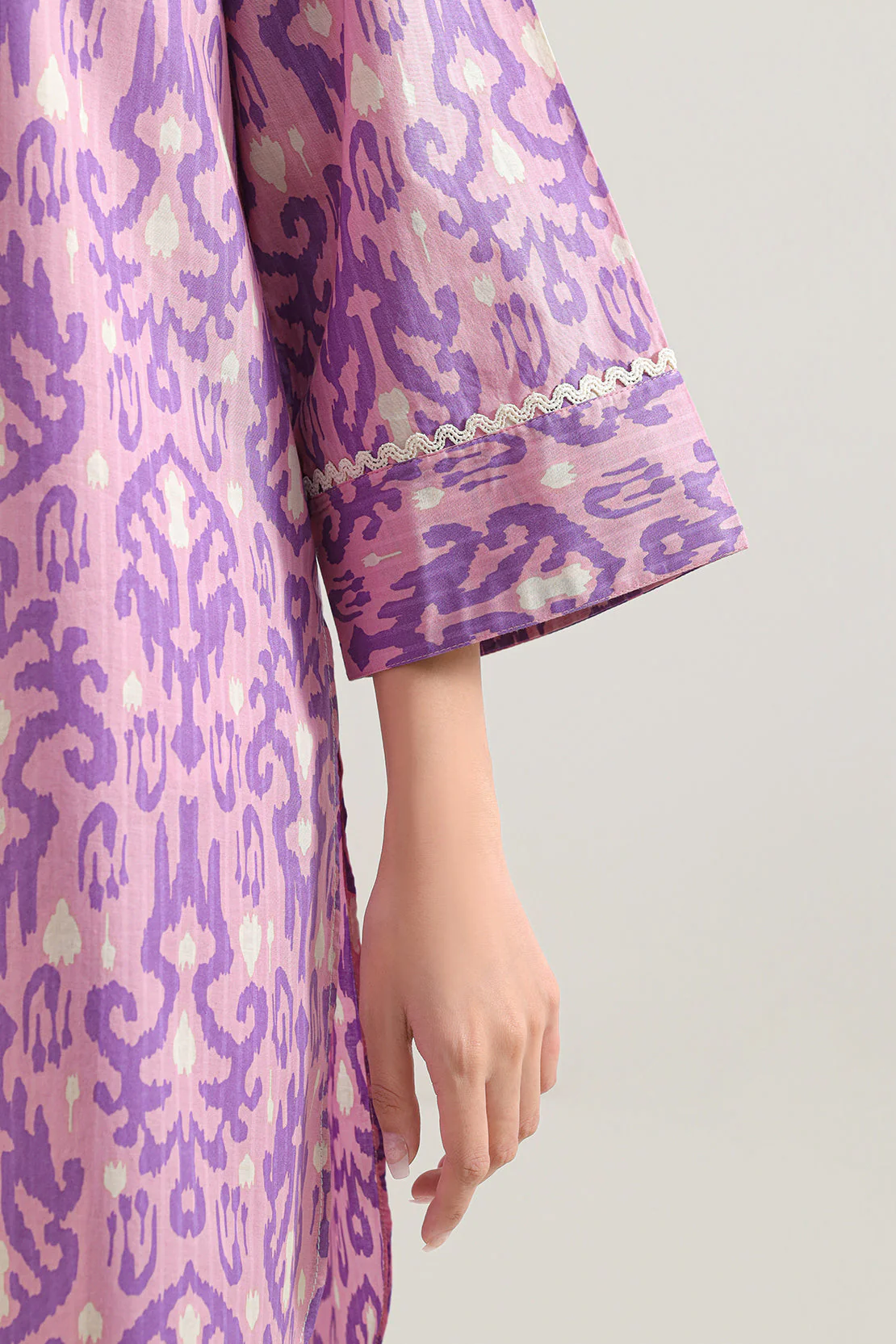 Printed Silk Touch Stitched 2 Piece (Shirt/Trouser) - Image 5