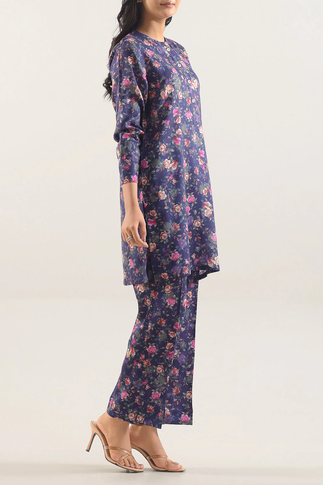 Printed Silk Touch Stitched 2 Piece (Shirt/Trouser) - Image 2