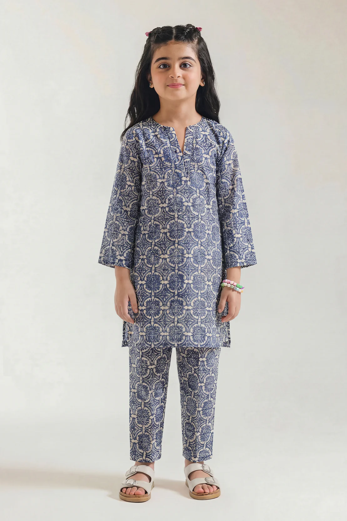 Printed Silk Touch Stitched Shirt/trouser For Kids - Image 2