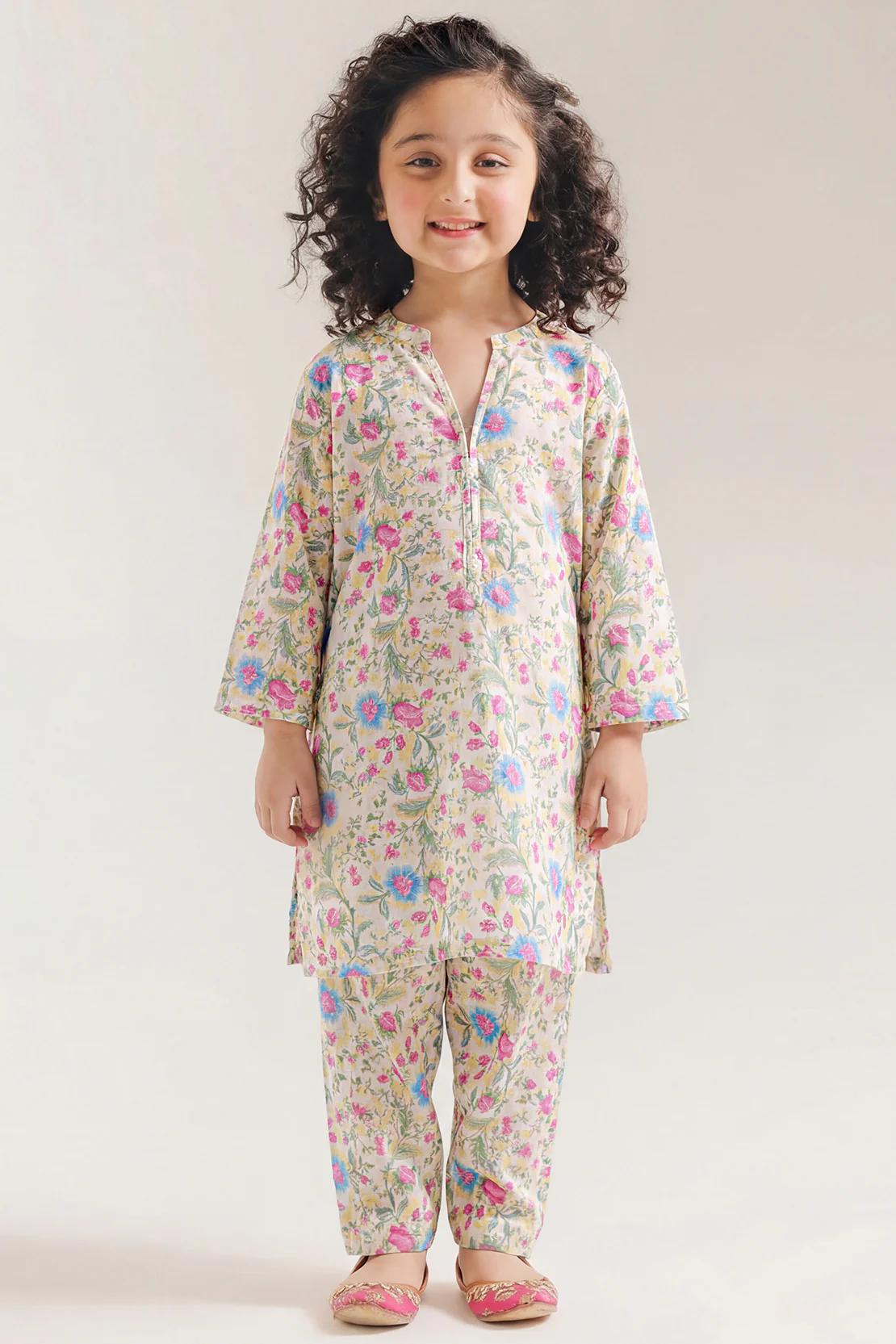 Printed Silk Touch Stitched Shirt/trouser For Kids
