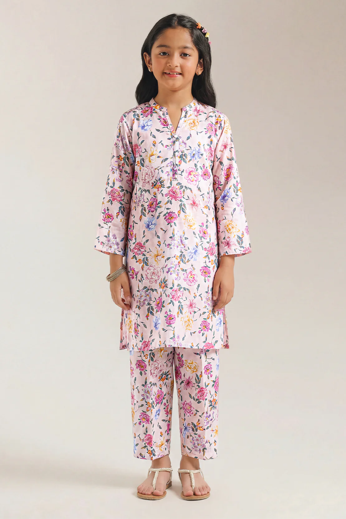 Printed Silk Touch Stitched Shirt/trouser For Kids