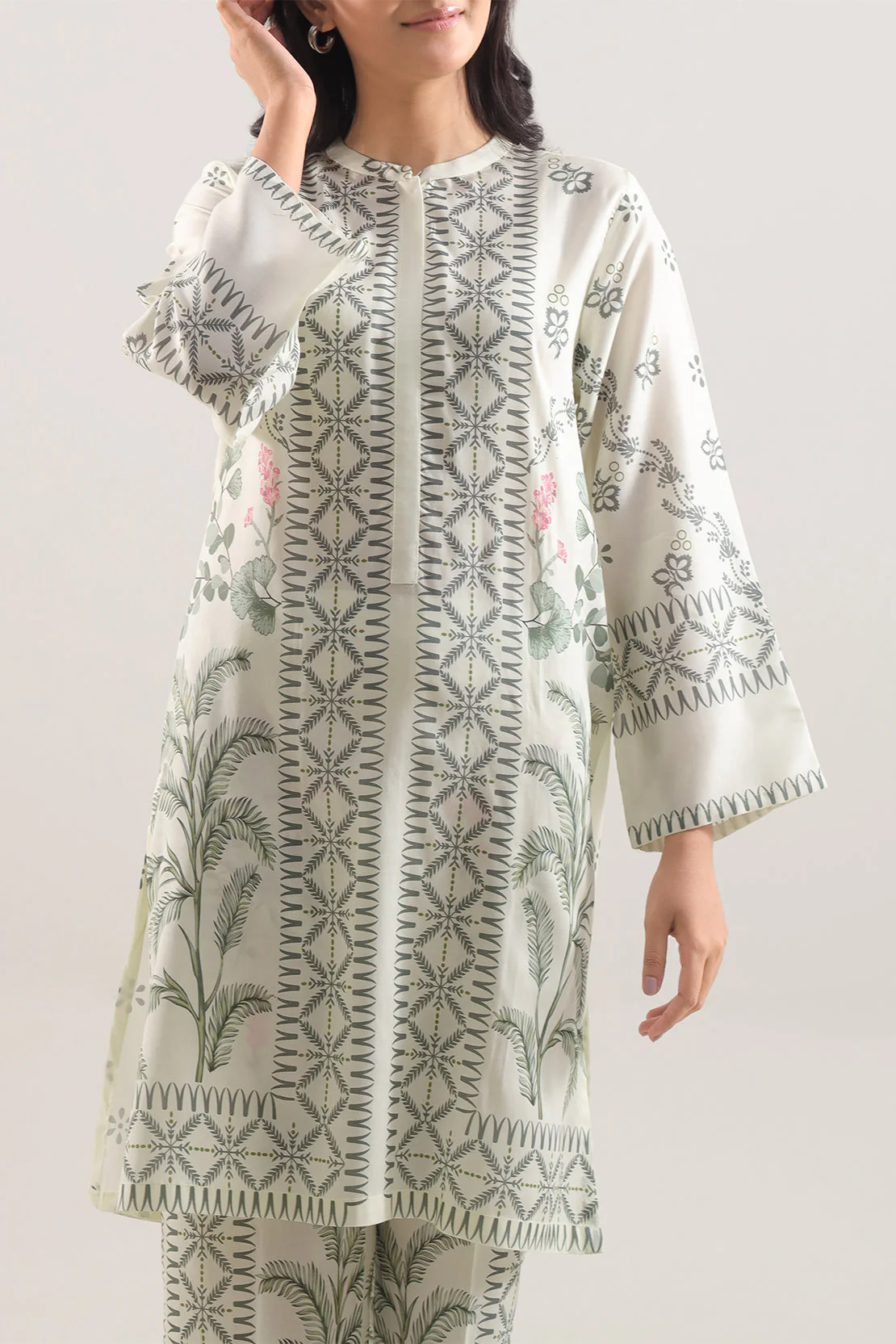 Printed Silk Touch Stitched Shirt - Image 2