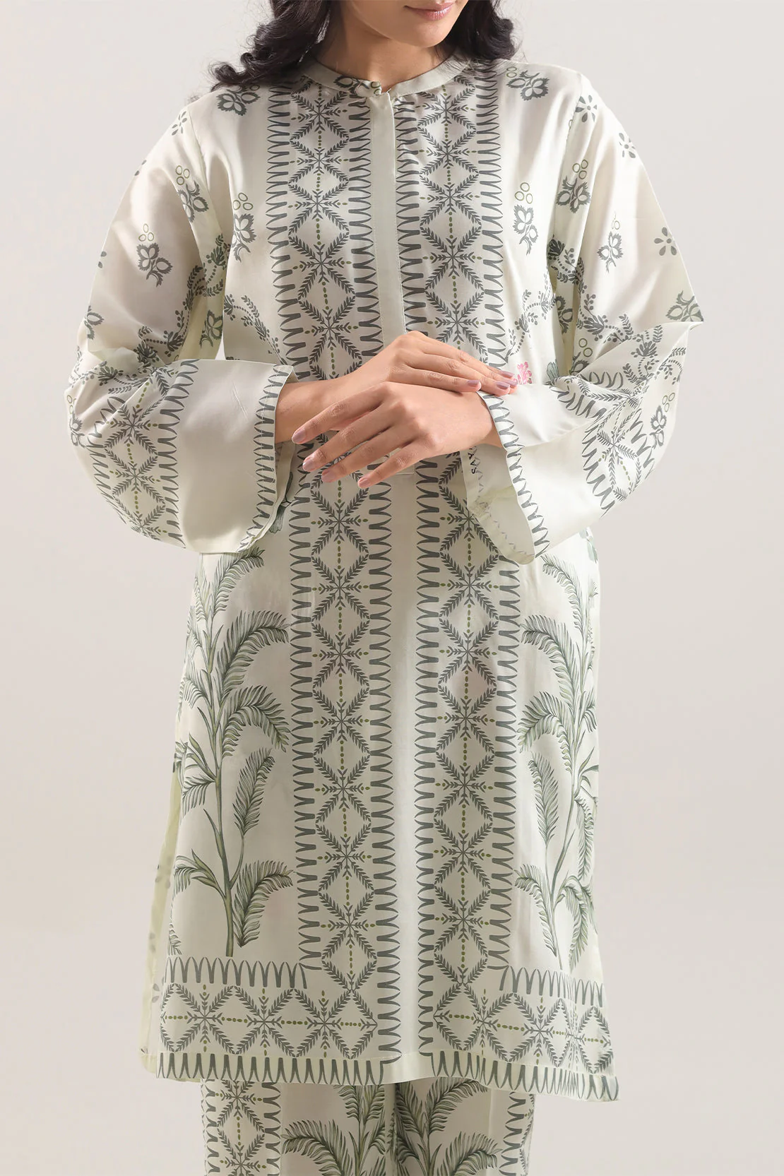 Printed Silk Touch Stitched Shirt - Image 3