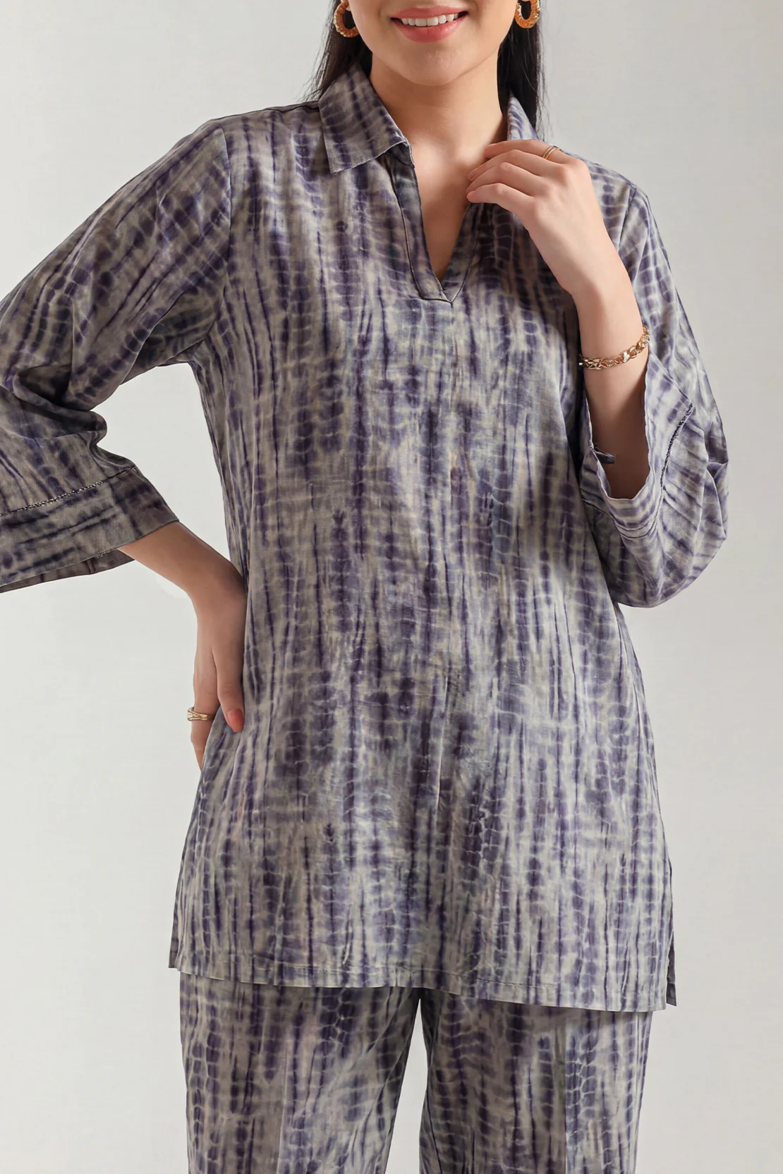 Printed Silk Touch Stitched Shirt - Image 2