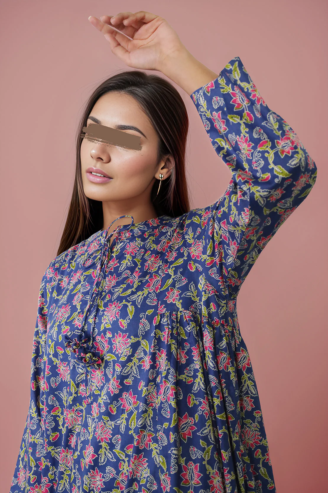 Printed Slub Cotton Stitched 2 Piece (Shirt/Trouser) - Image 3