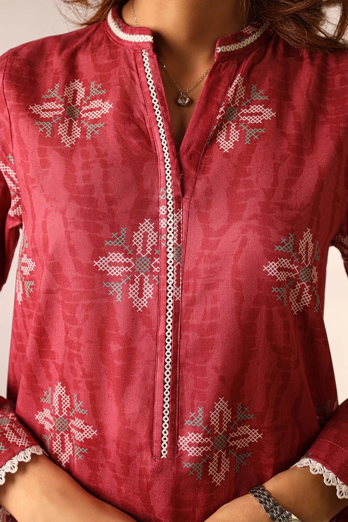 Printed Soft Touch Cotton Stitched 2 Piece (Shirt/Trouser) - Image 4