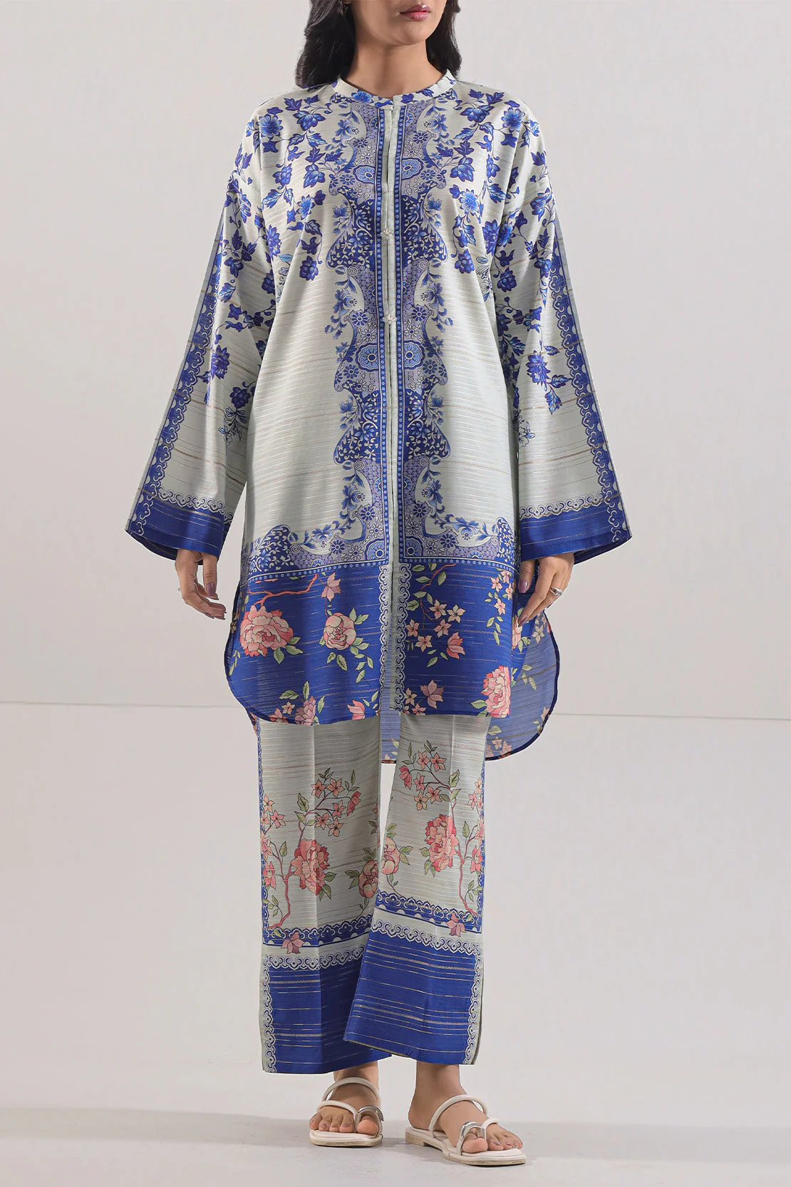 Printed Soft Touch Cotton Stitched 2 Piece (Shirt/Trouser) - Image 3