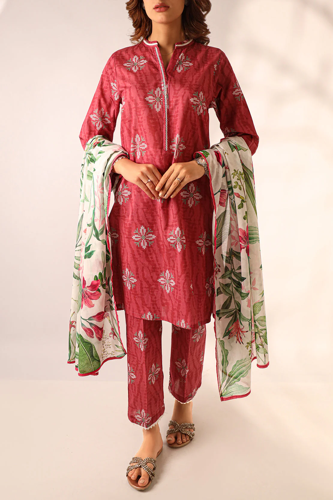 Printed Soft Touch Cotton Stitched Shirt