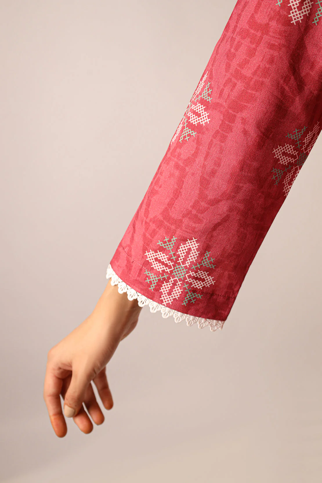 Printed Soft Touch Cotton Stitched Shirt - Image 10