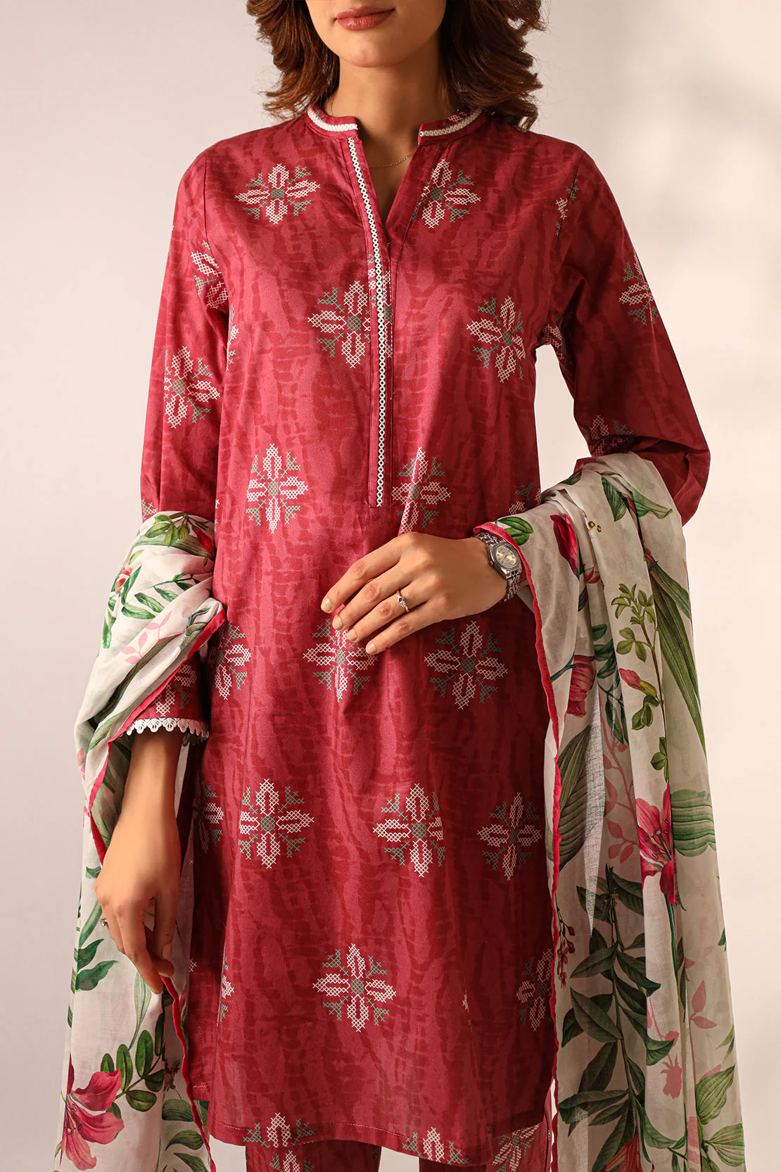 Printed Soft Touch Cotton Stitched Shirt - Image 3