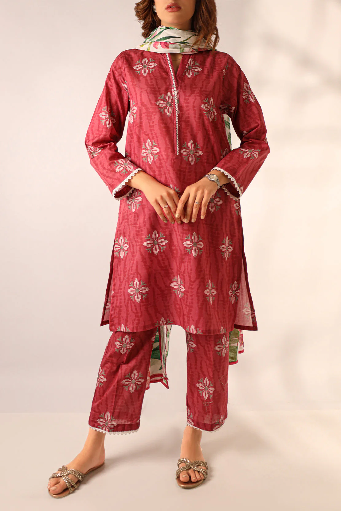 Printed Soft Touch Cotton Stitched Shirt - Image 4