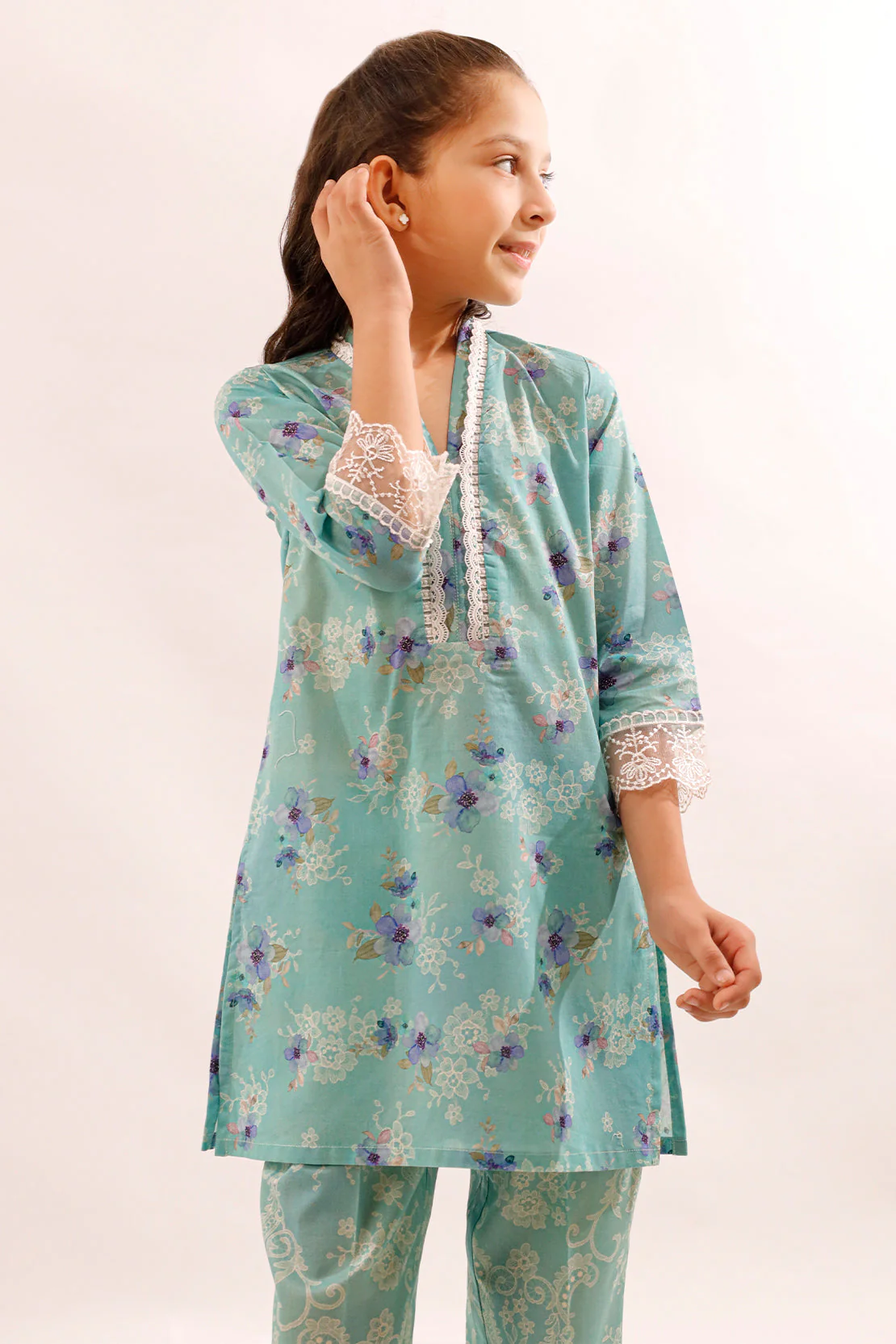Printed Stitched Lawn 2 Piece (Shirt/Trouser) For Kids - Image 3