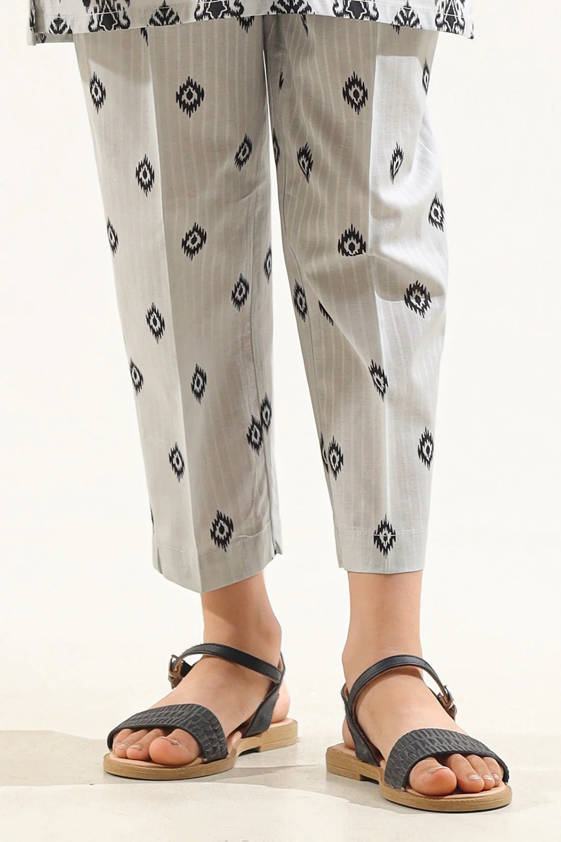 Printed Strip Lawn Pant For Kids