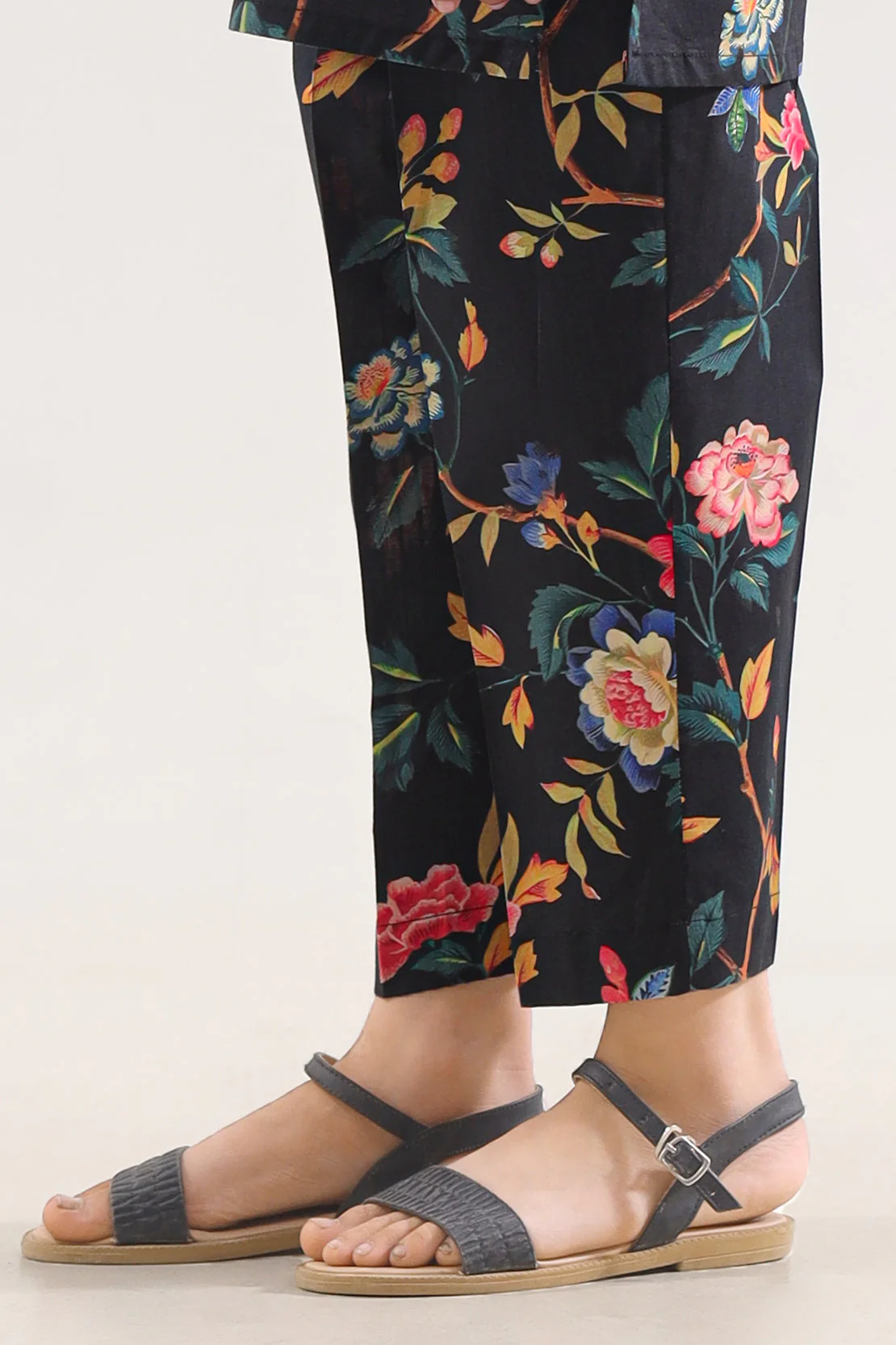 Printed Strip Lawn Pant For Kids - Image 2
