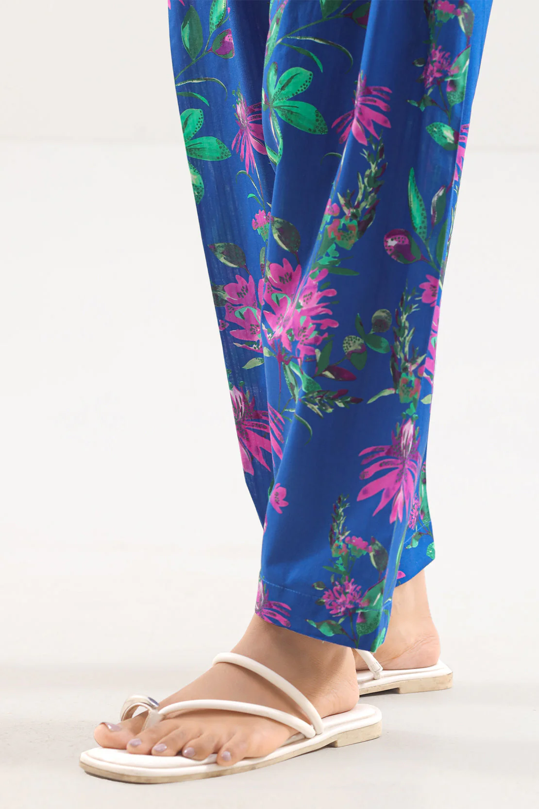 Printed Strip Lawn Pants - Image 2