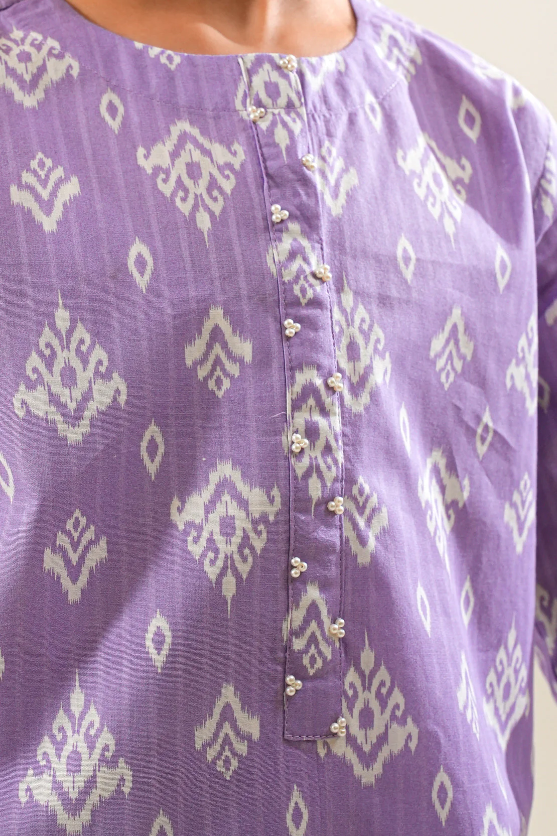 Printed Strip Lawn Stitched 2 Piece (Shirt/Trouser) For Kids - Image 6