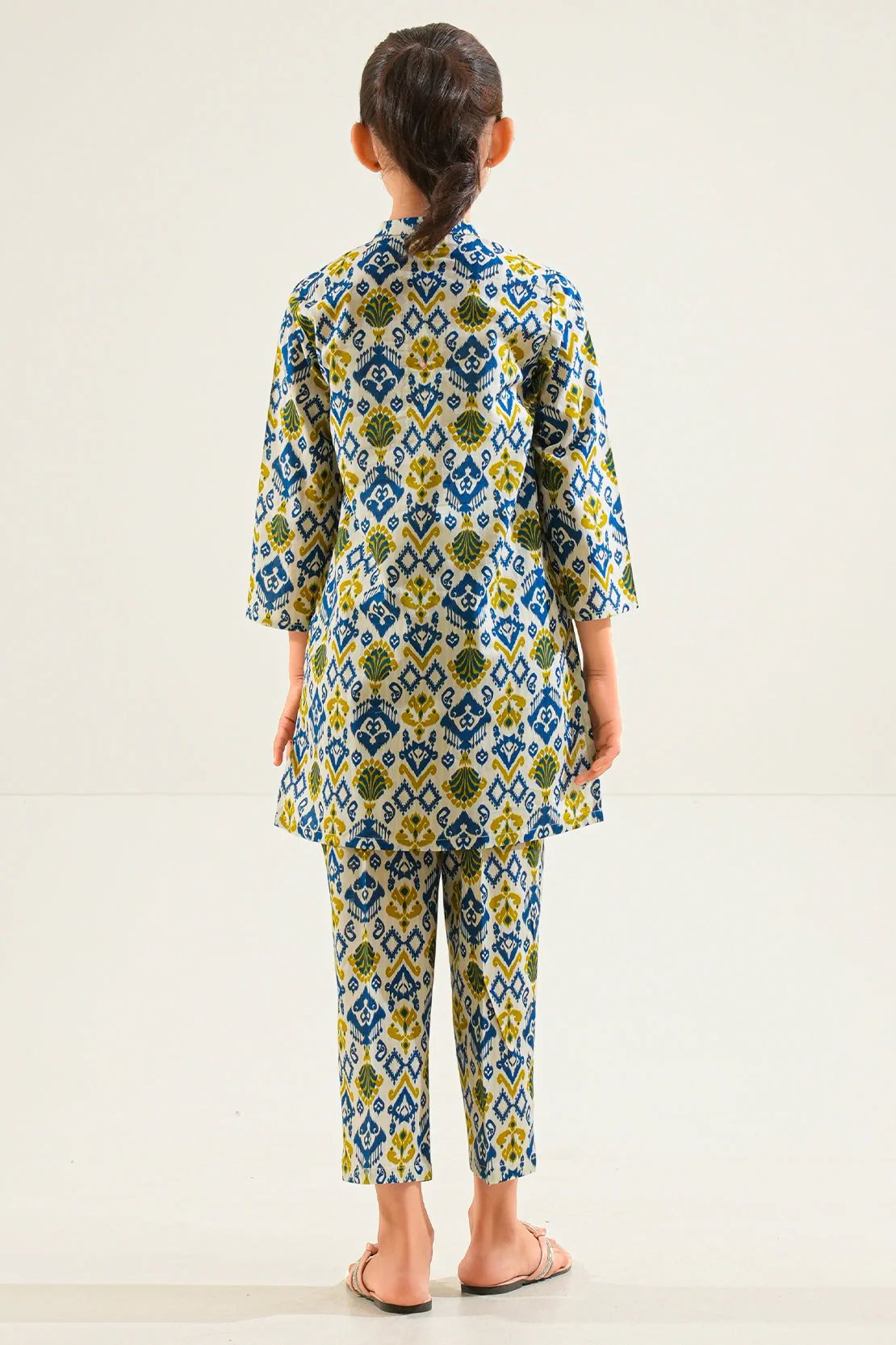 Printed Strip Lawn Stitched 2 Piece (Shirt/Trouser)  For Kids - Image 3