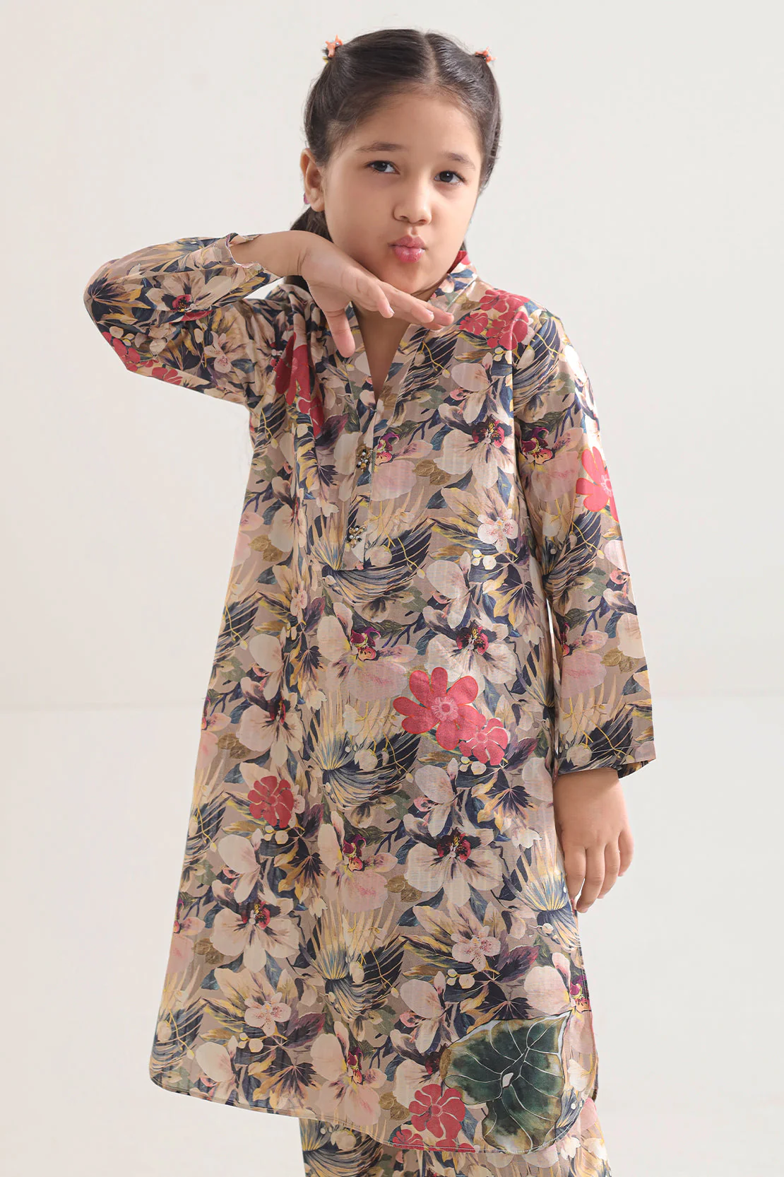Printed Strip Lawn Stitched 2 Piece (Shirt/Trouser) For Kids - Image 6