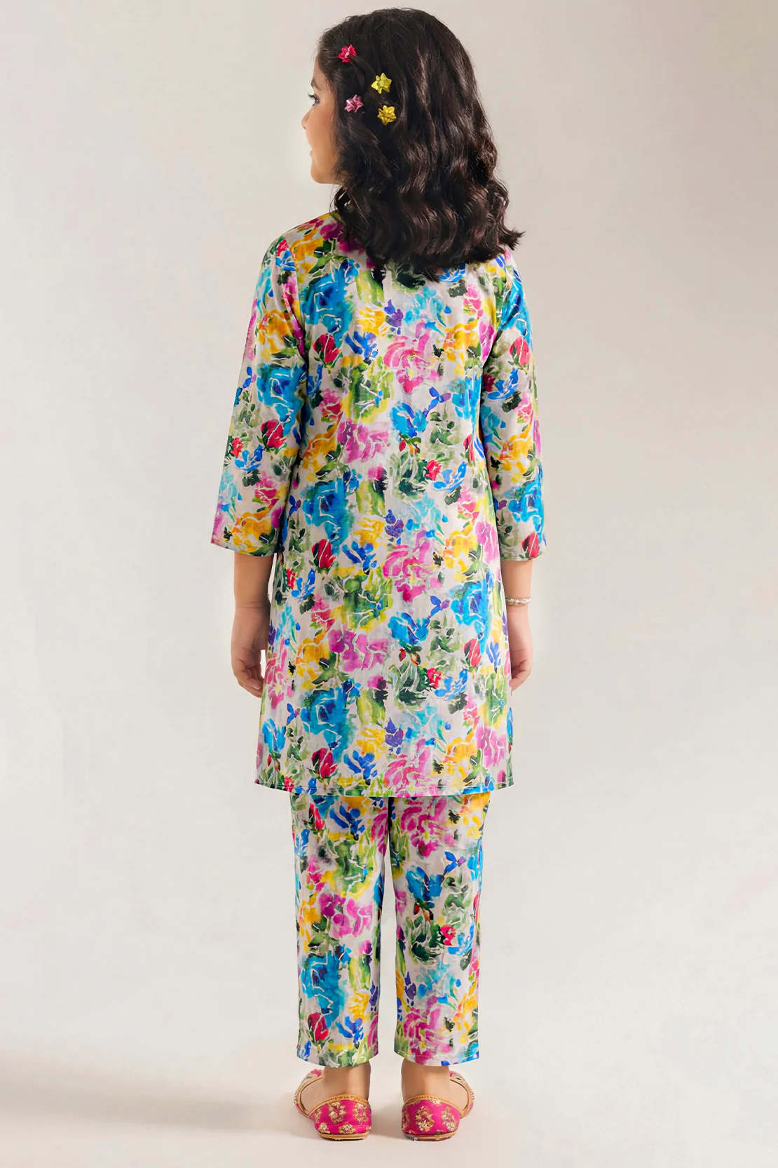 Printed Strip Lawn Stitched 2 Piece (Shirt/Trouser) For Kids - Image 3