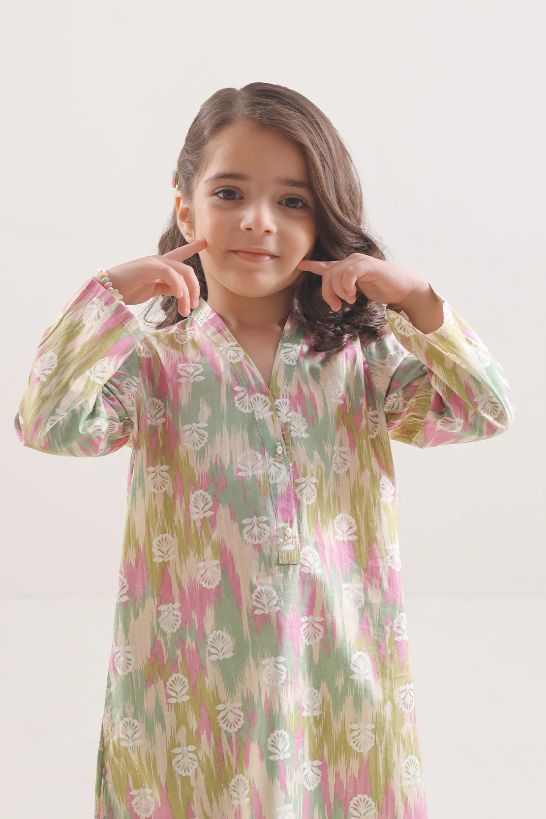 Printed Strip Lawn Stitched 2 Piece (Shirt/Trouser) For Kids - Image 3