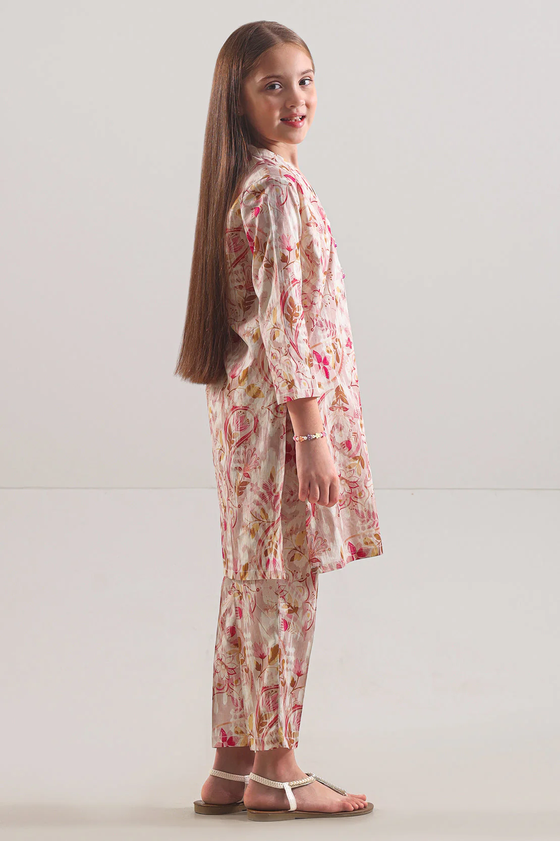Printed Strip Lawn Stitched 2 Piece (Shirt/Trouser) For Kids - Image 3
