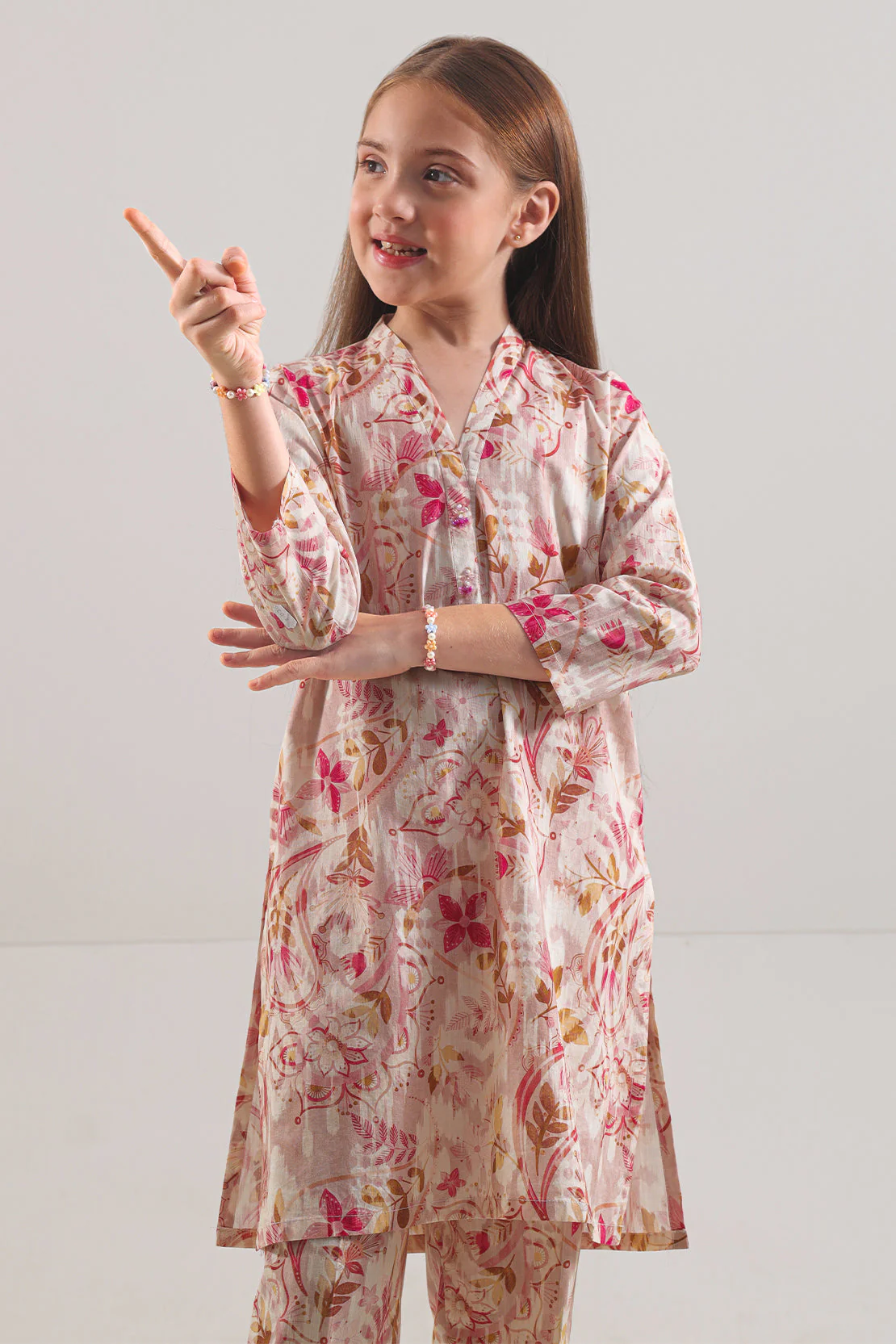 Printed Strip Lawn Stitched 2 Piece (Shirt/Trouser) For Kids - Image 4