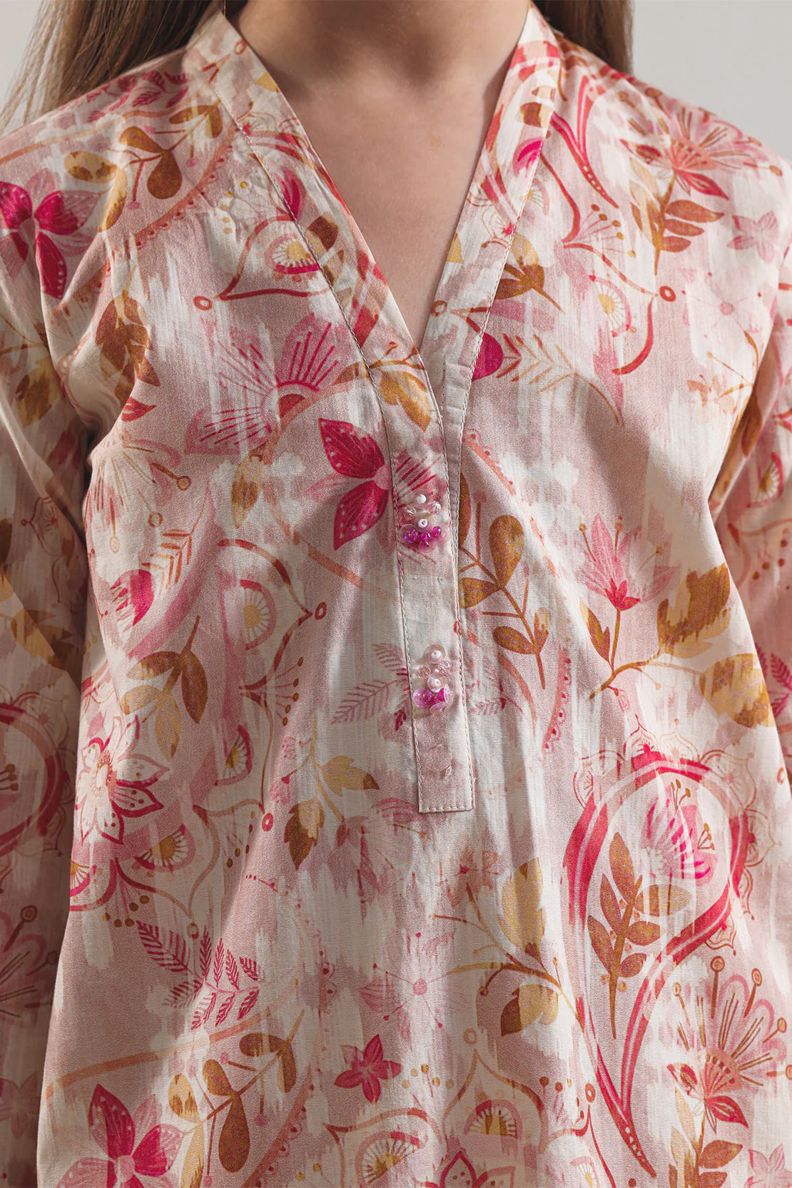 Printed Strip Lawn Stitched 2 Piece (Shirt/Trouser) For Kids - Image 5