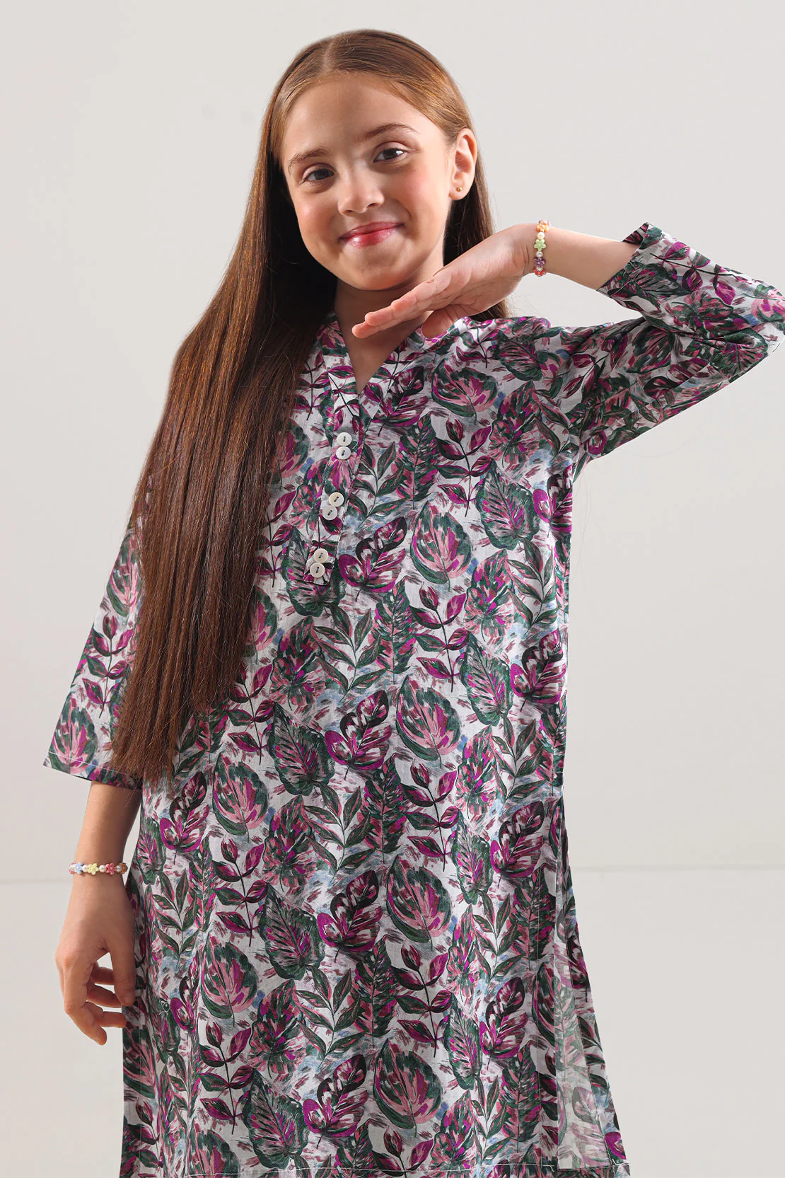 Printed Strip Lawn Stitched 2 Piece (Shirt/Trouser) For Kids - Image 4