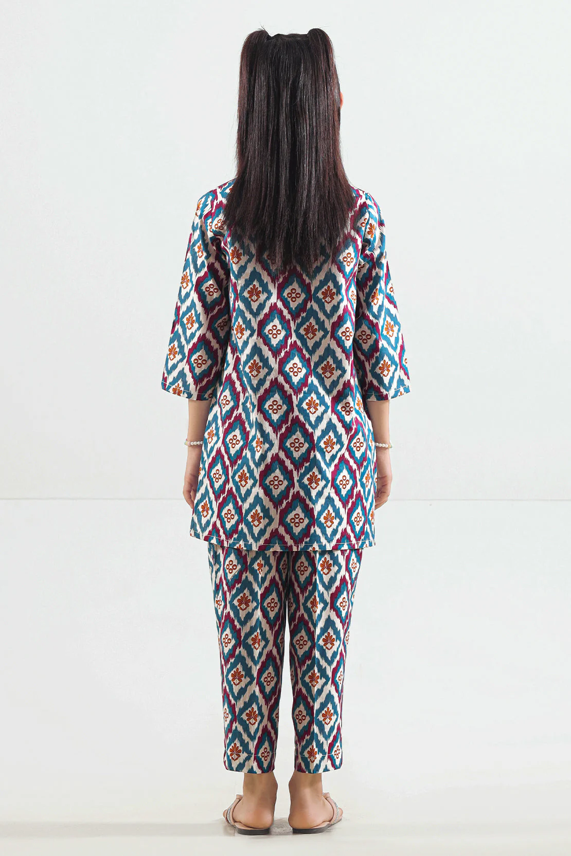 Printed Strip Lawn Stitched 2 Piece (Shirt/Trouser) For Kids - Image 3
