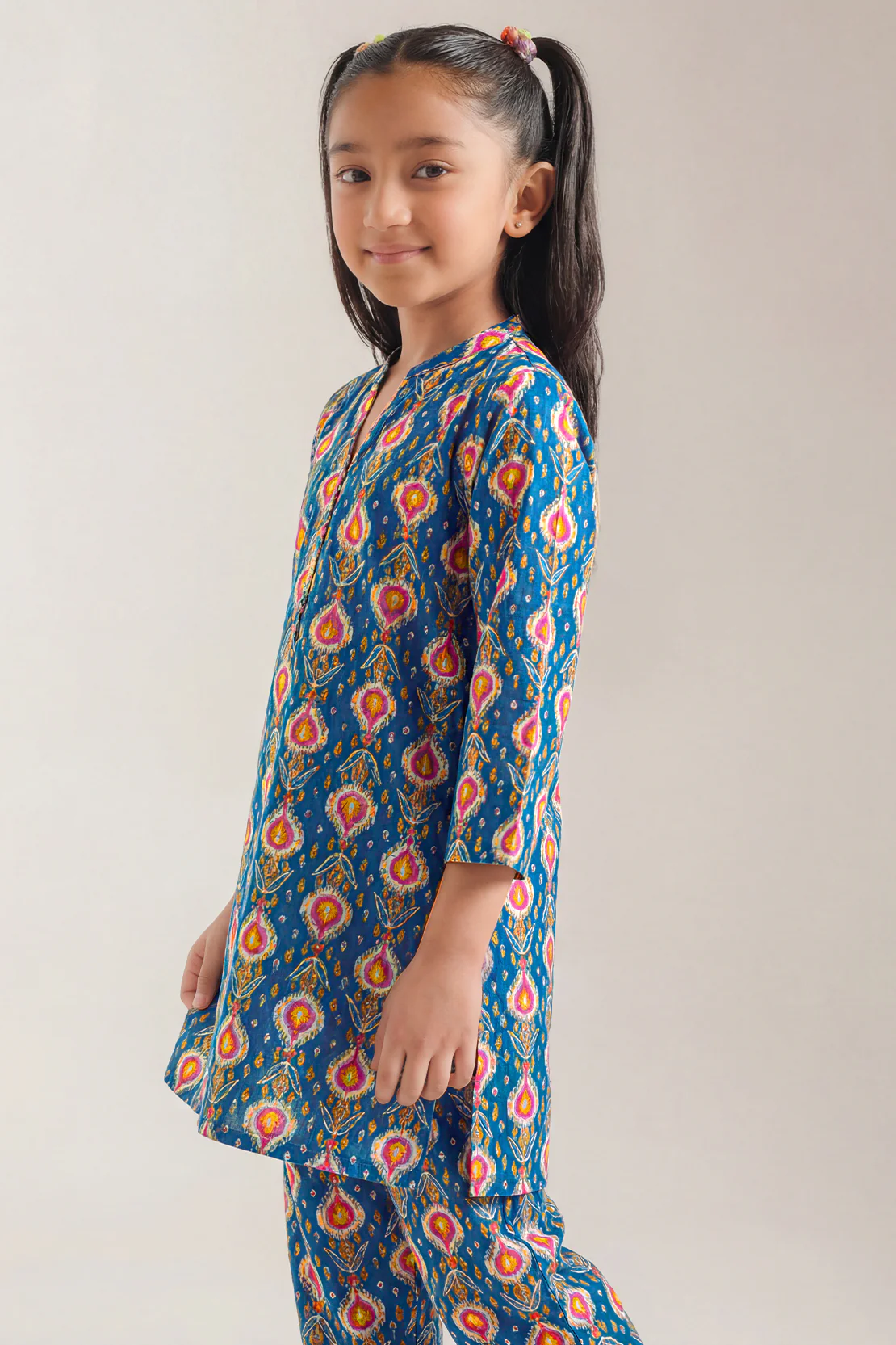 Printed Strip Lawn Stitched 2 Piece (Shirt/Trouser)  For Kids - Image 2