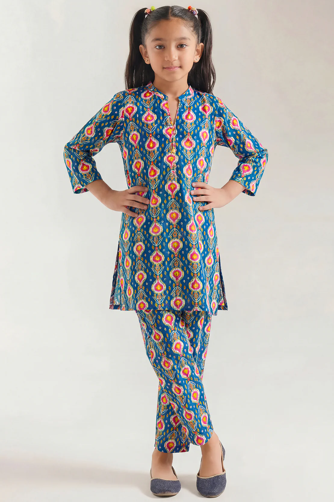 Printed Strip Lawn Stitched 2 Piece (Shirt/Trouser)  For Kids - Image 3