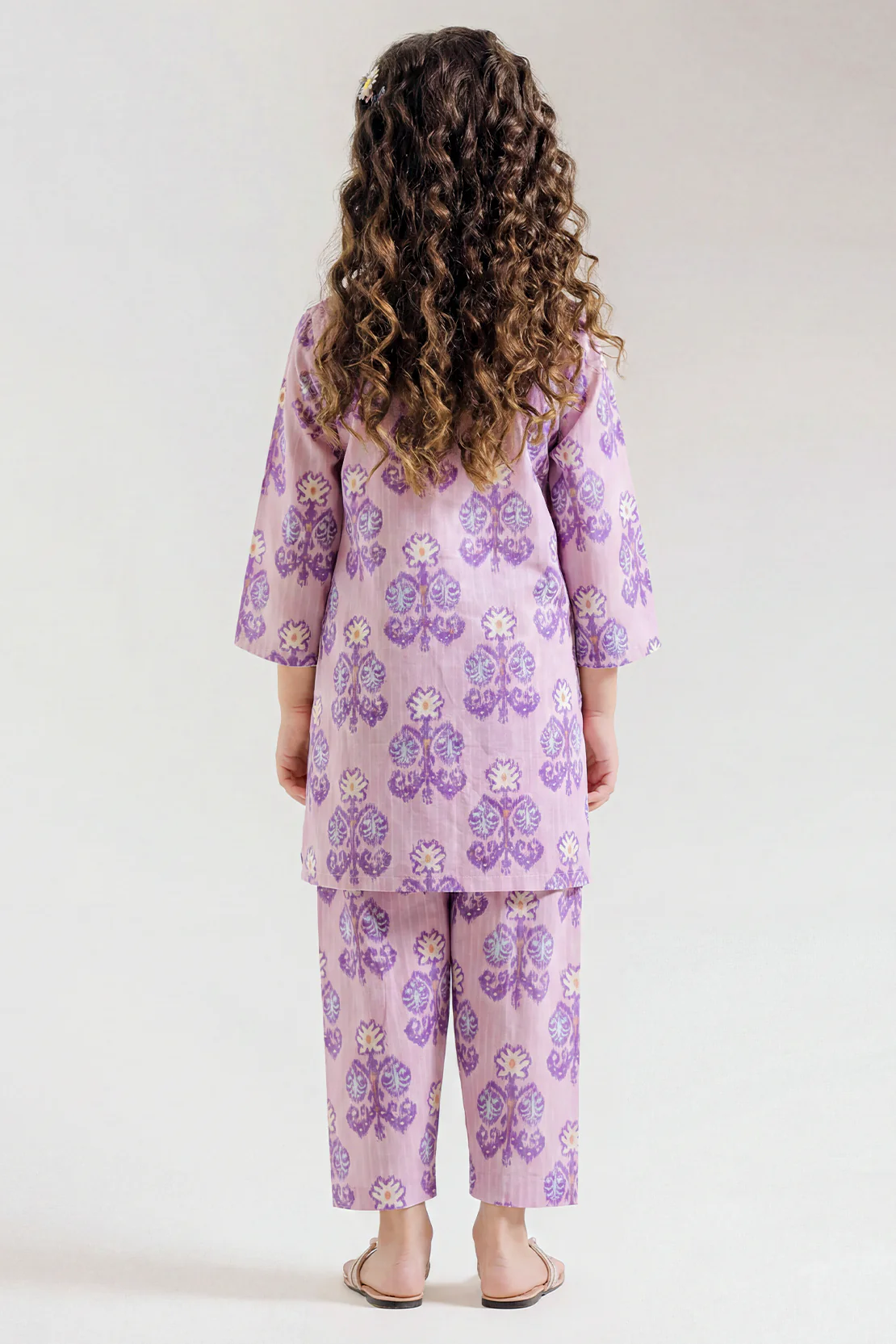 Printed Strip Lawn Stitched 2 Piece (Shirt/Trouser)  For Kids - Image 4