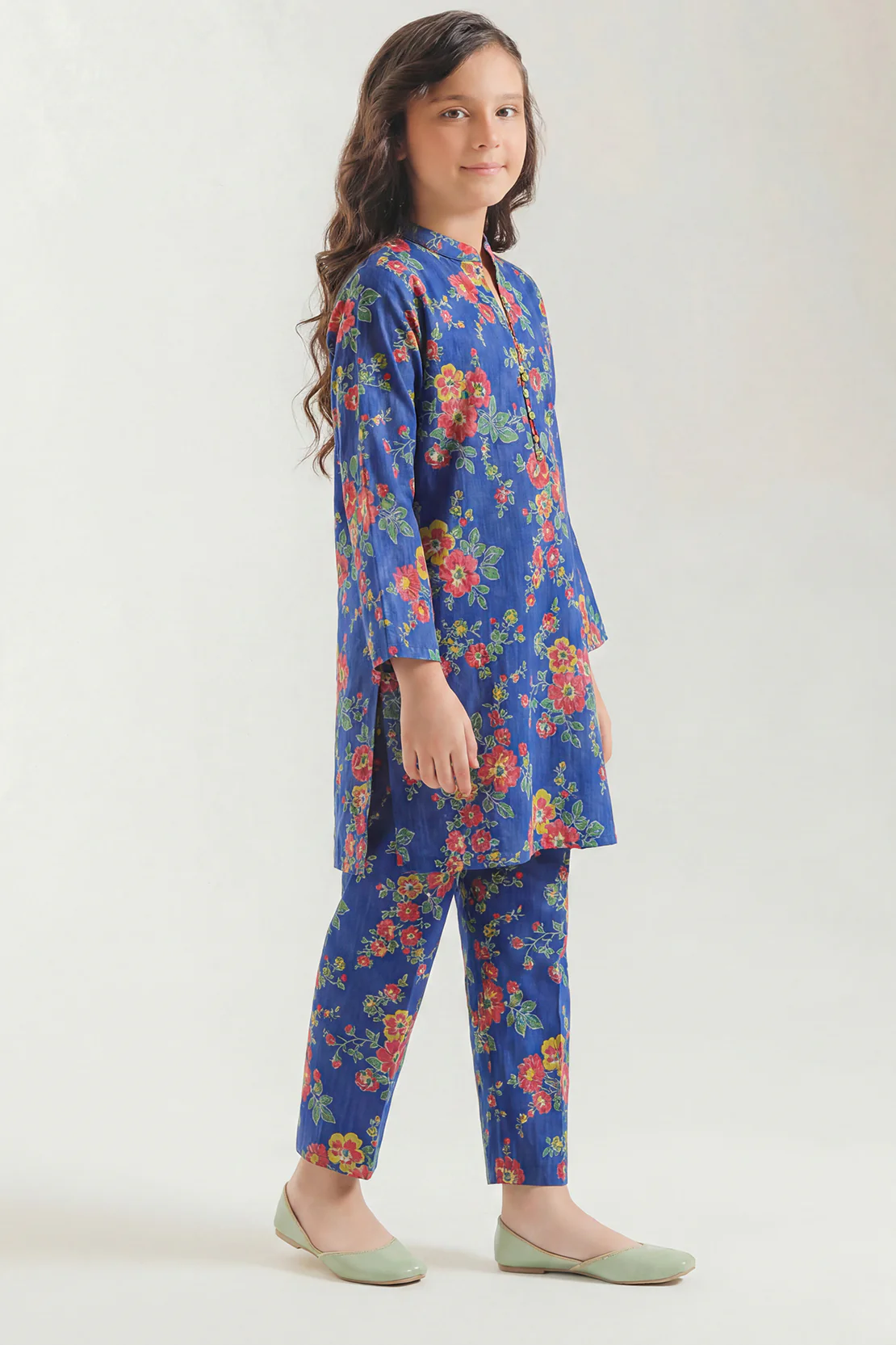 Printed Strip Lawn Stitched 2 Piece (Shirt/Trouser) For Kids - Image 3