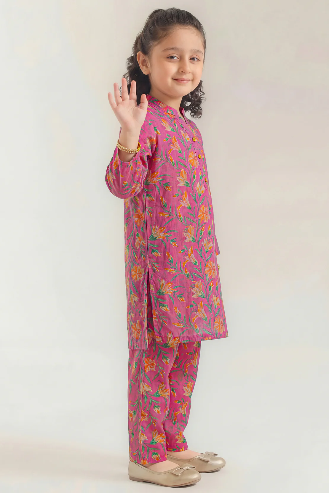 Printed Strip Lawn Stitched 2 Piece (Shirt/Trouser) For Kids - Image 2