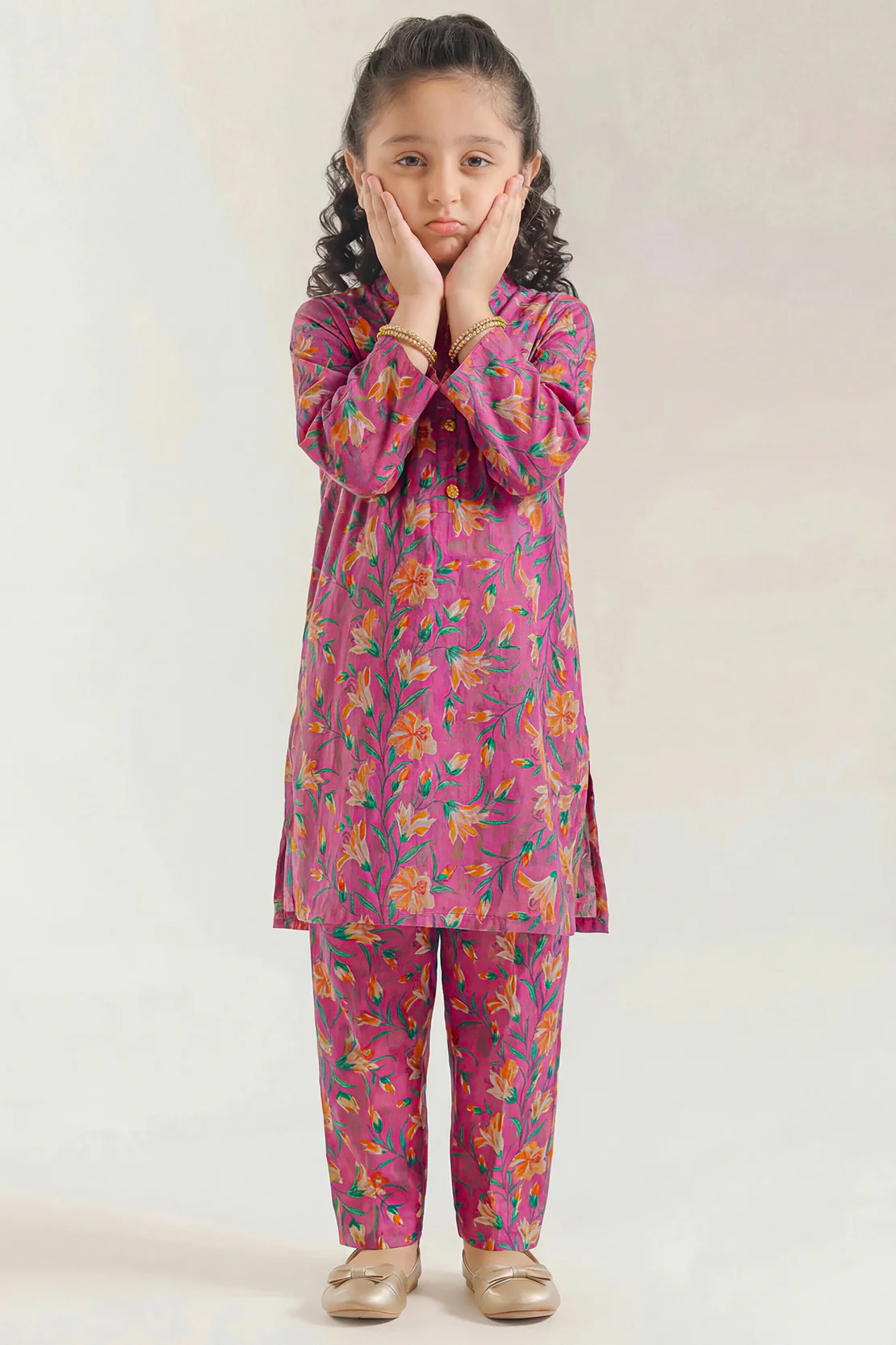 Printed Strip Lawn Stitched 2 Piece (Shirt/Trouser) For Kids - Image 3