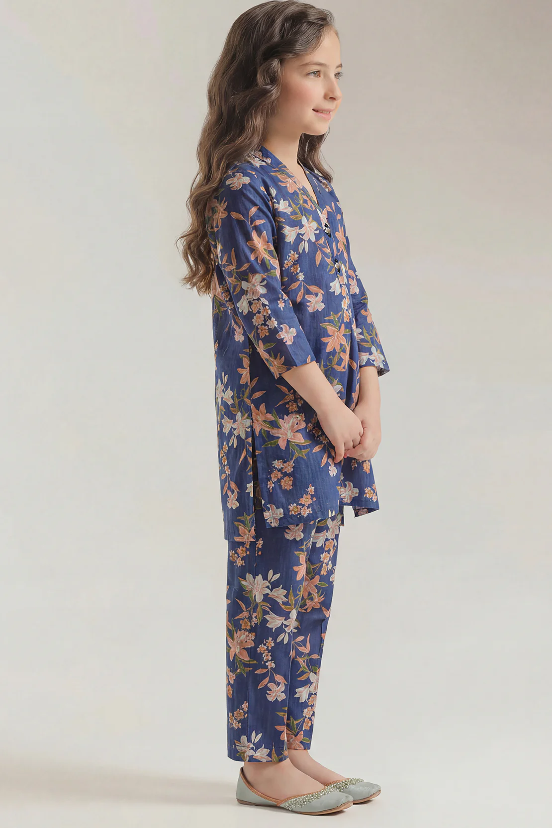 Printed Strip Lawn Stitched 2 Piece (Shirt/Trouser) For Kids - Image 3