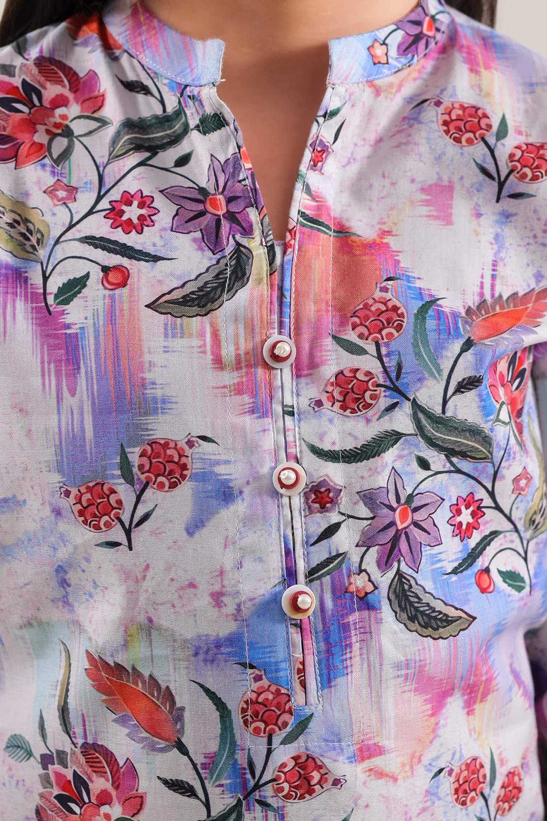 Printed Strip Lawn Stitched 2 Piece (Shirt/Trouser) For Kids - Image 3