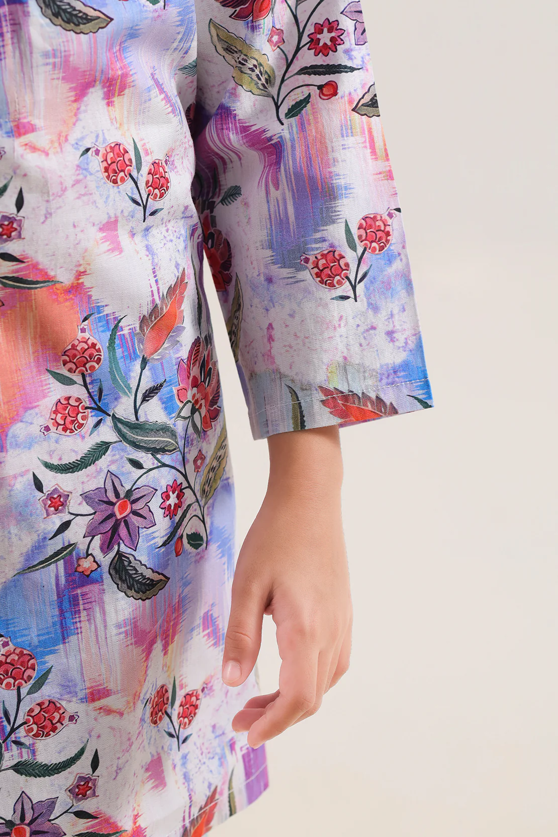 Printed Strip Lawn Stitched 2 Piece (Shirt/Trouser) For Kids - Image 4