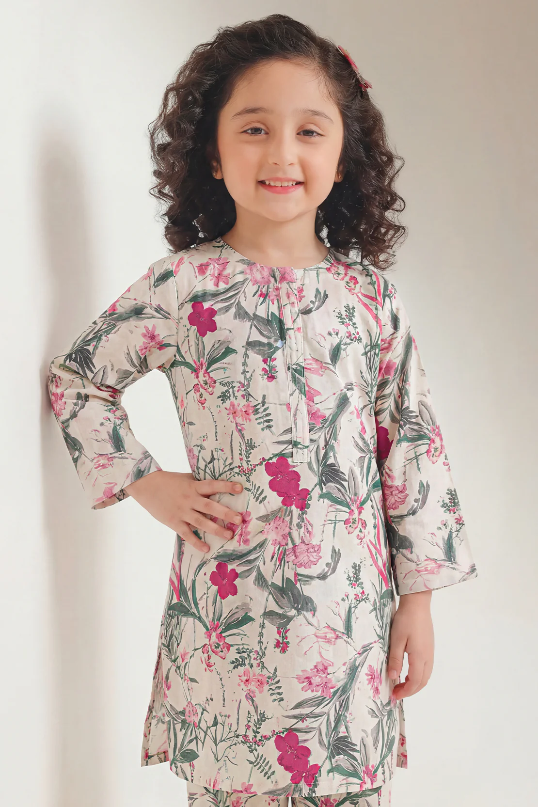 Printed Strip Lawn Stitched 2 Piece (Shirt/Trouser) For Kids - Image 4