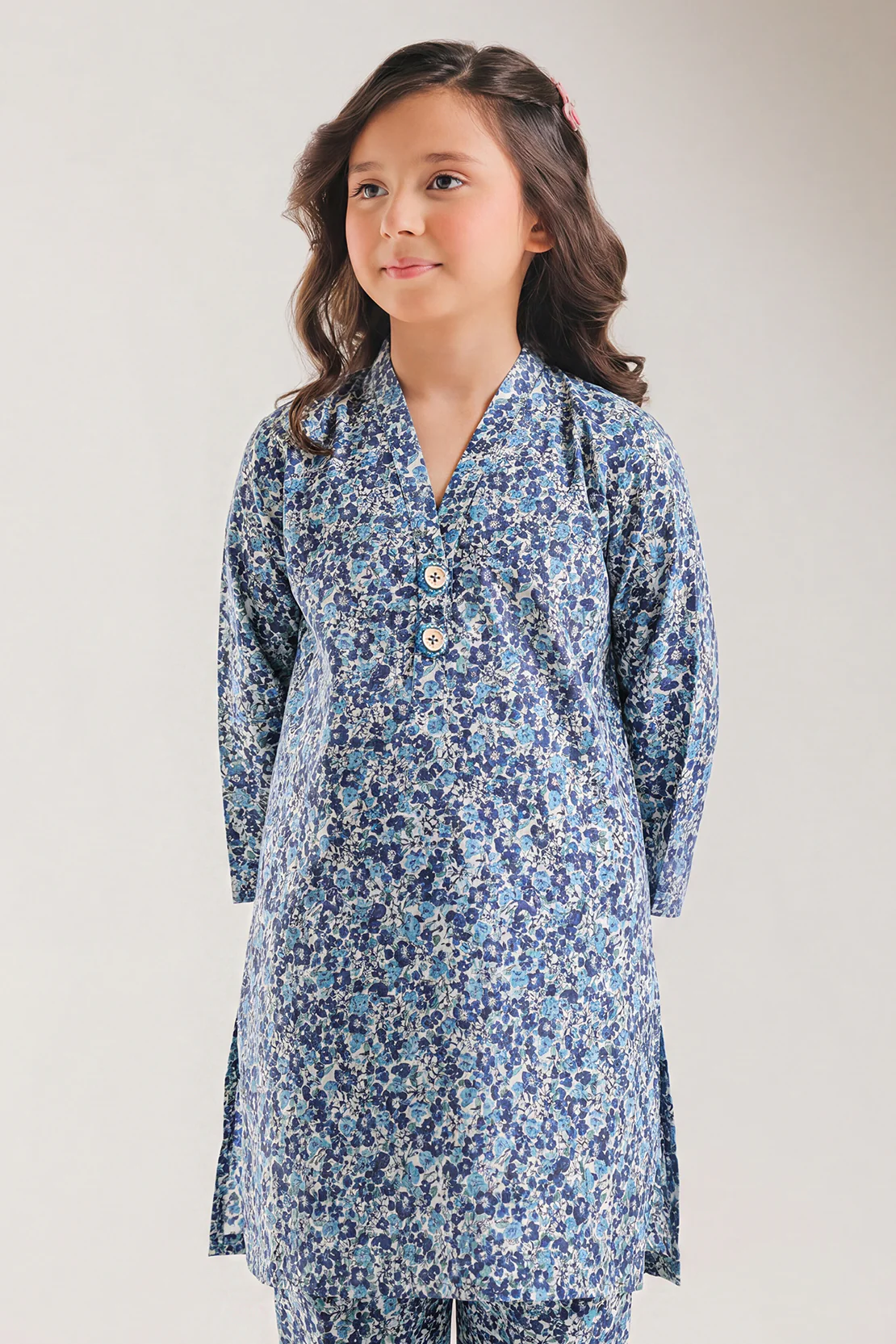 Printed Strip Lawn Stitched 2 Piece (Shirt/Trouser) For Kids - Image 4