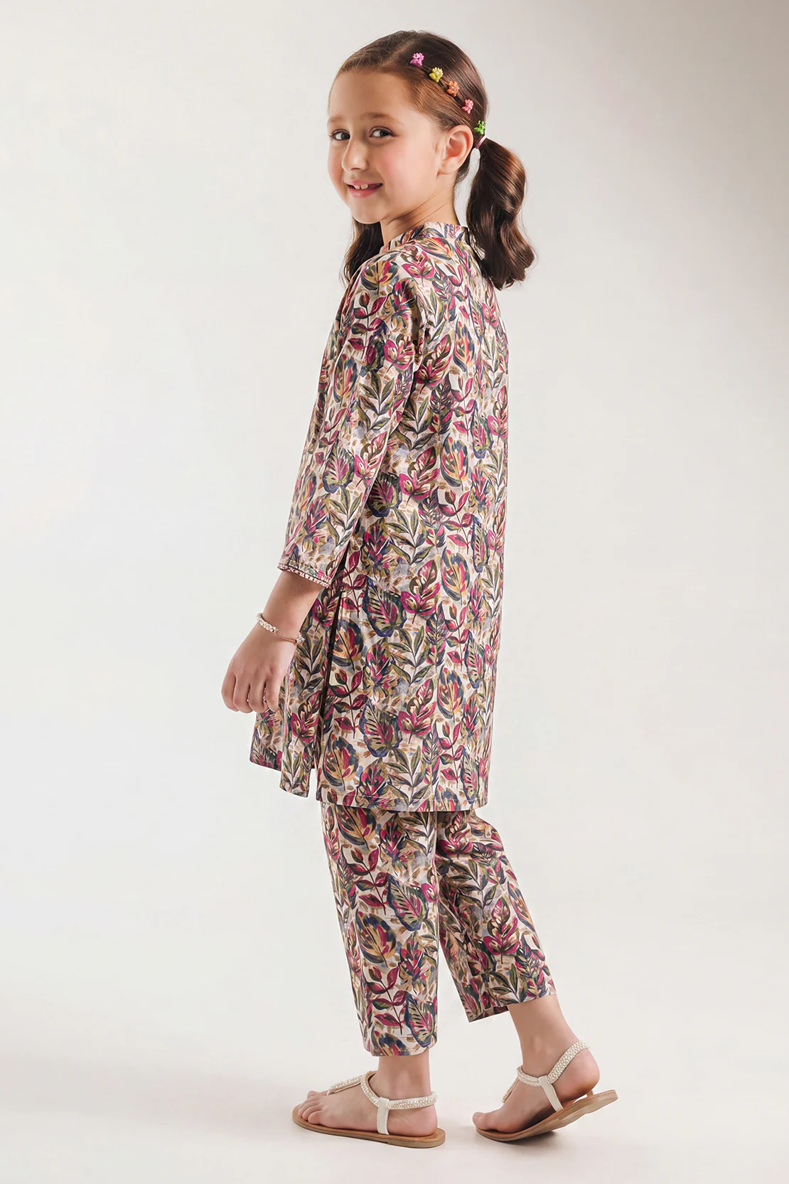 Printed Strip Lawn Stitched 2 Piece (Shirt/Trouser) For Kids - Image 4