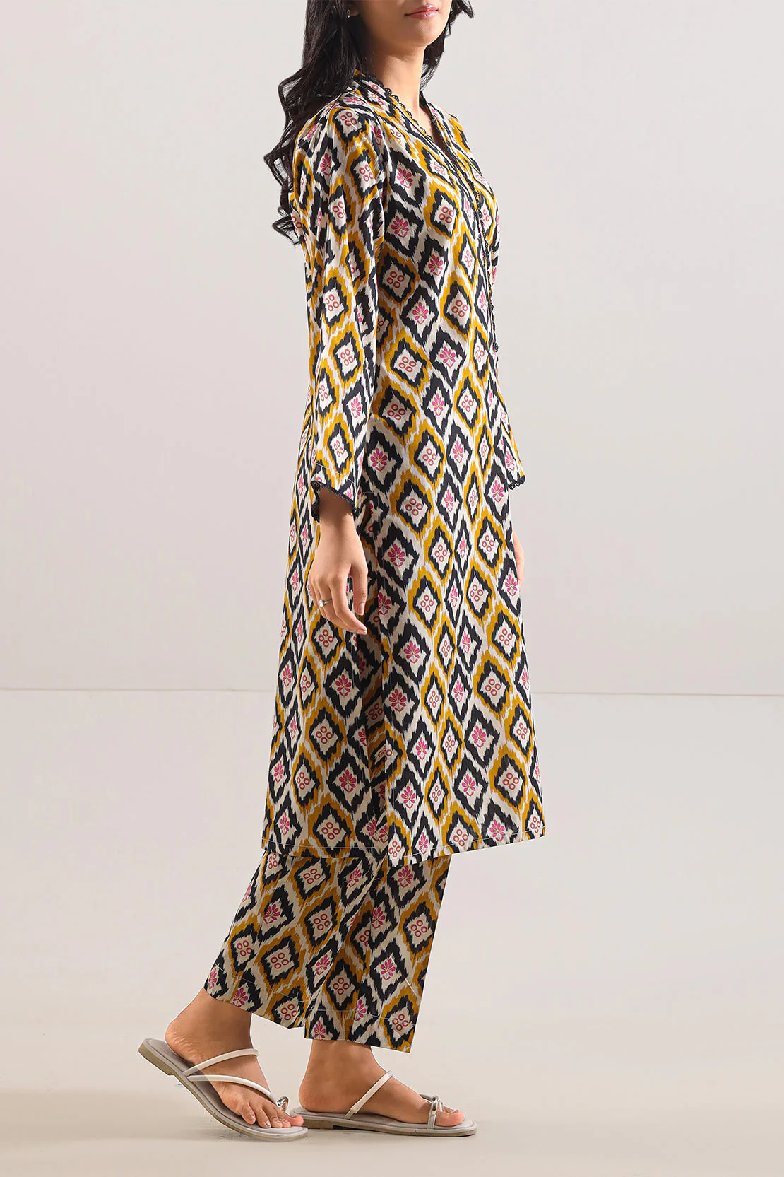 Printed Strip Lawn Stitched 2 Piece (Shirt/Trouser) - Image 4