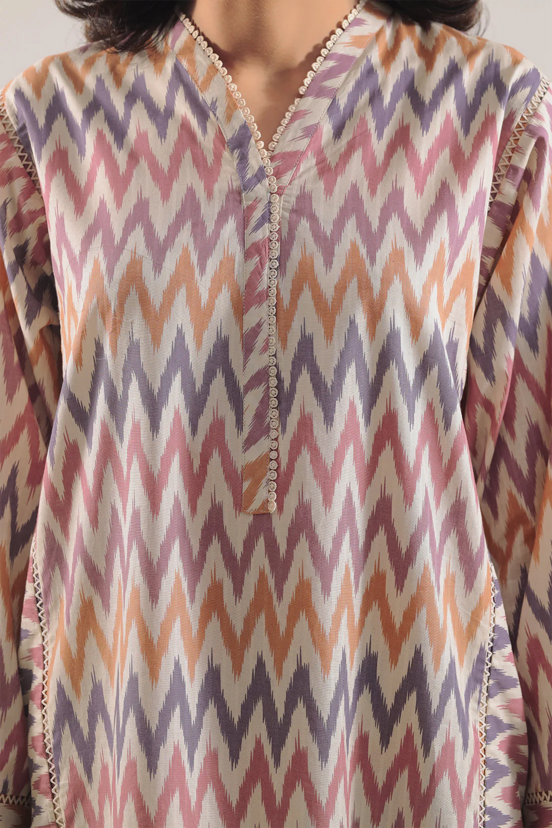 Printed Strip Lawn Stitched 2 Piece (Shirt/Trouser) - Image 5