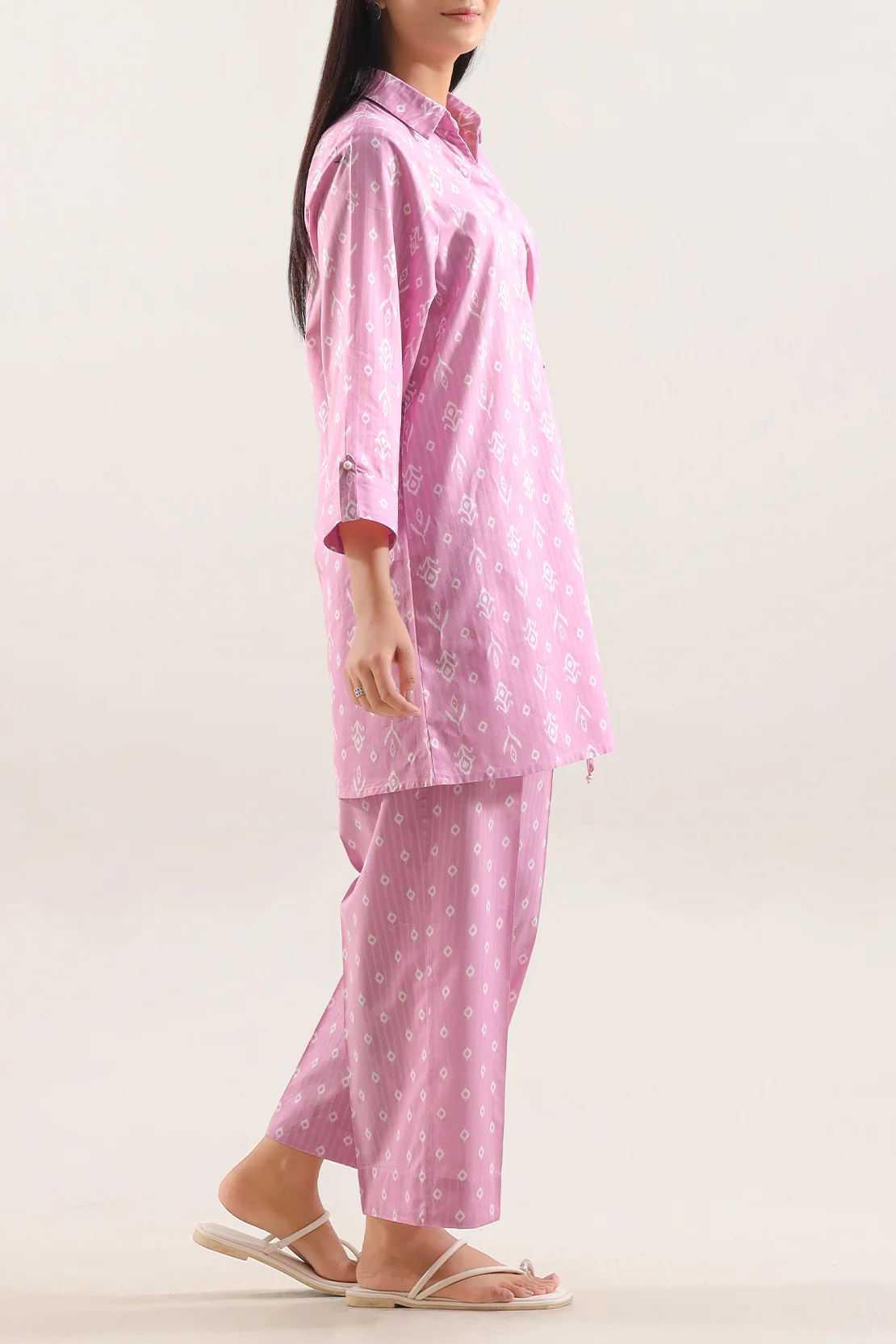 Printed Strip Lawn Stitched 2 Piece (Shirt/Trouser) - Image 3