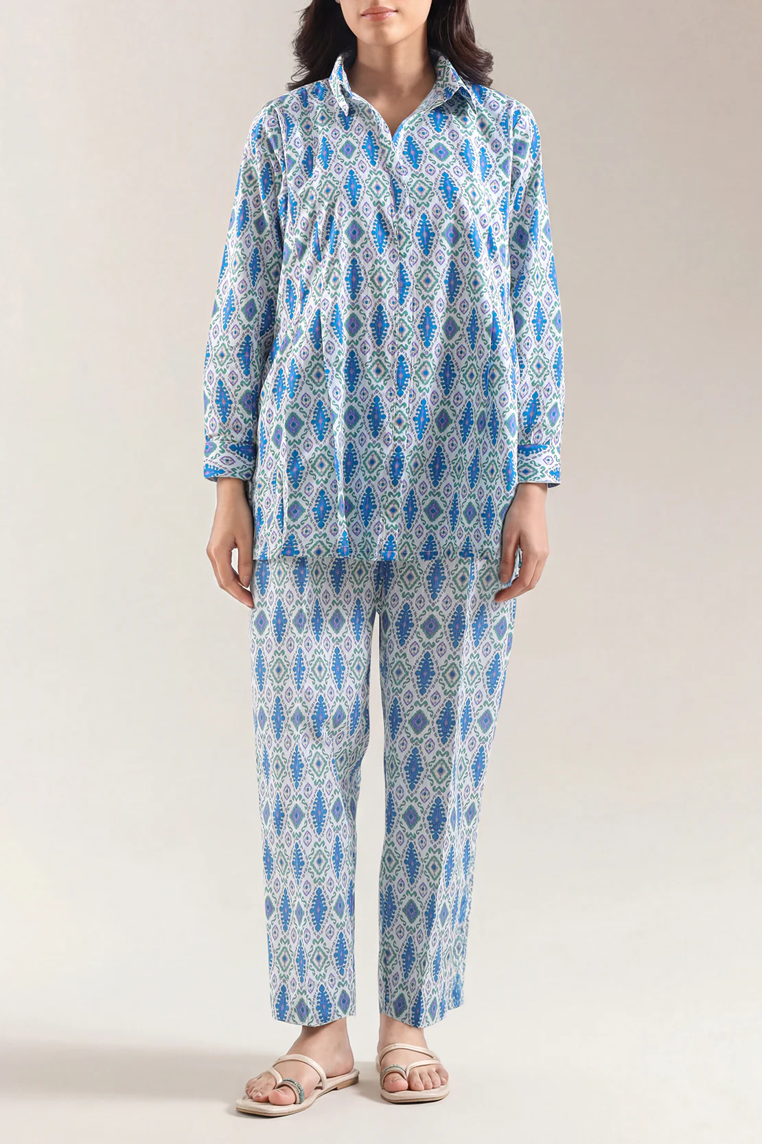 Printed Strip Lawn Stitched 2 Piece (Shirt/Trouser)