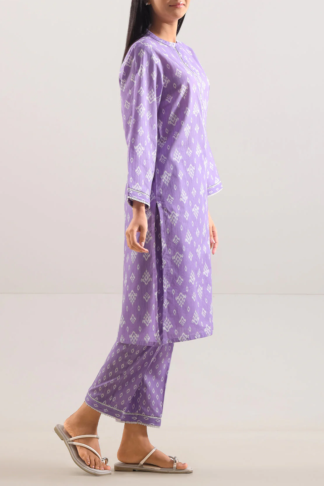 Printed Strip Lawn Stitched 2 Piece (Shirt/Trouser) - Image 3