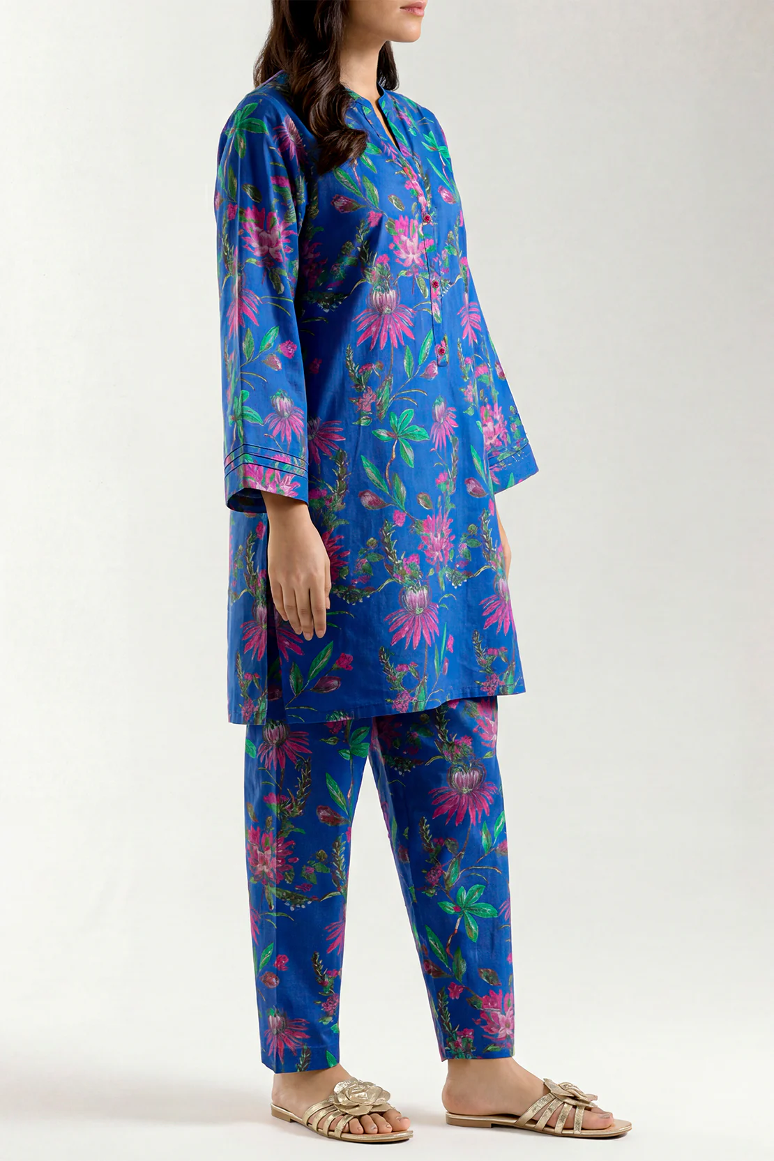 Printed Strip Lawn Stitched 2 Piece (Shirt/Trouser) - Image 2