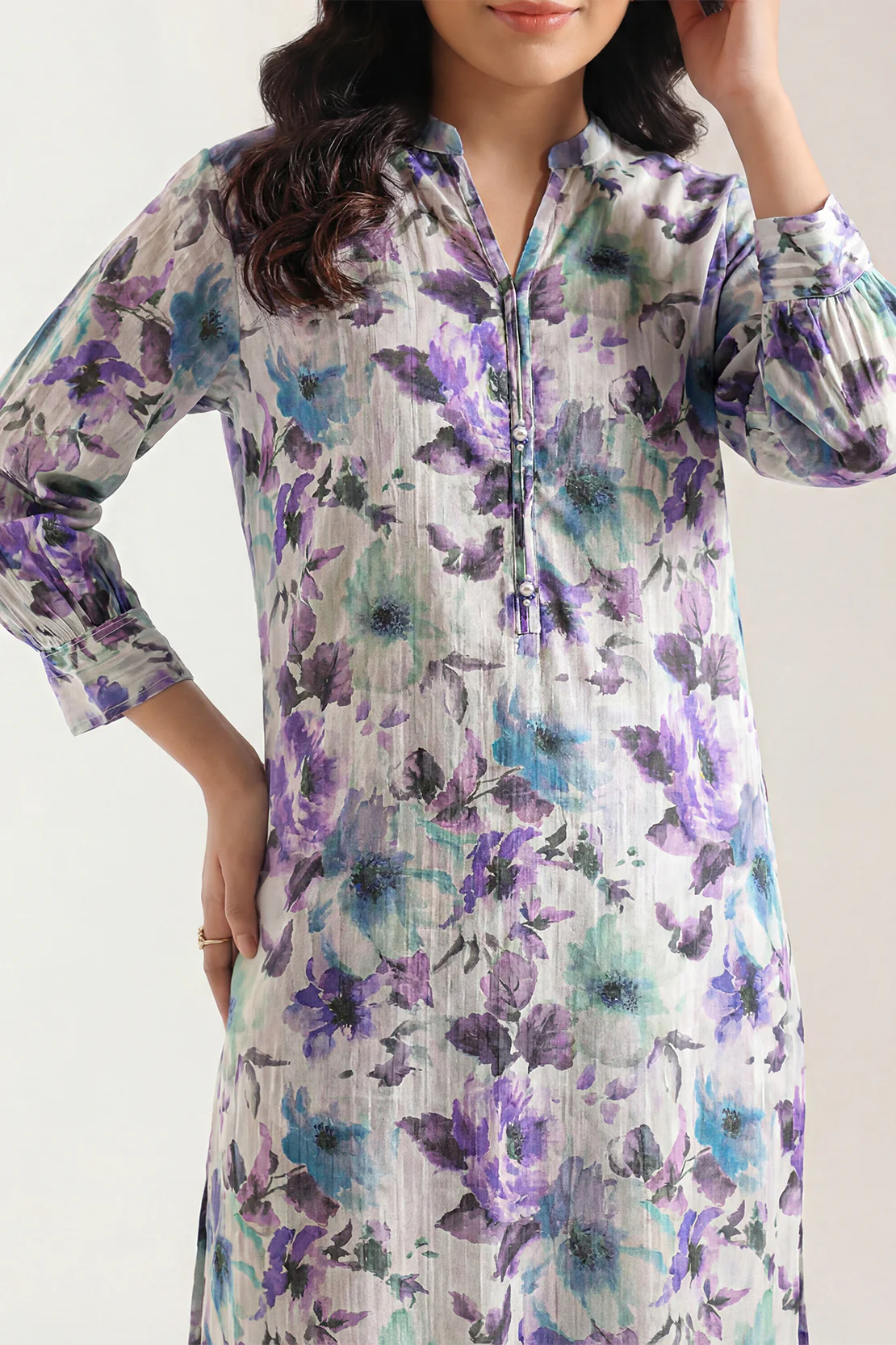 Printed Strip Lawn Stitched 2 Piece (Shirt/Trouser) - Image 3