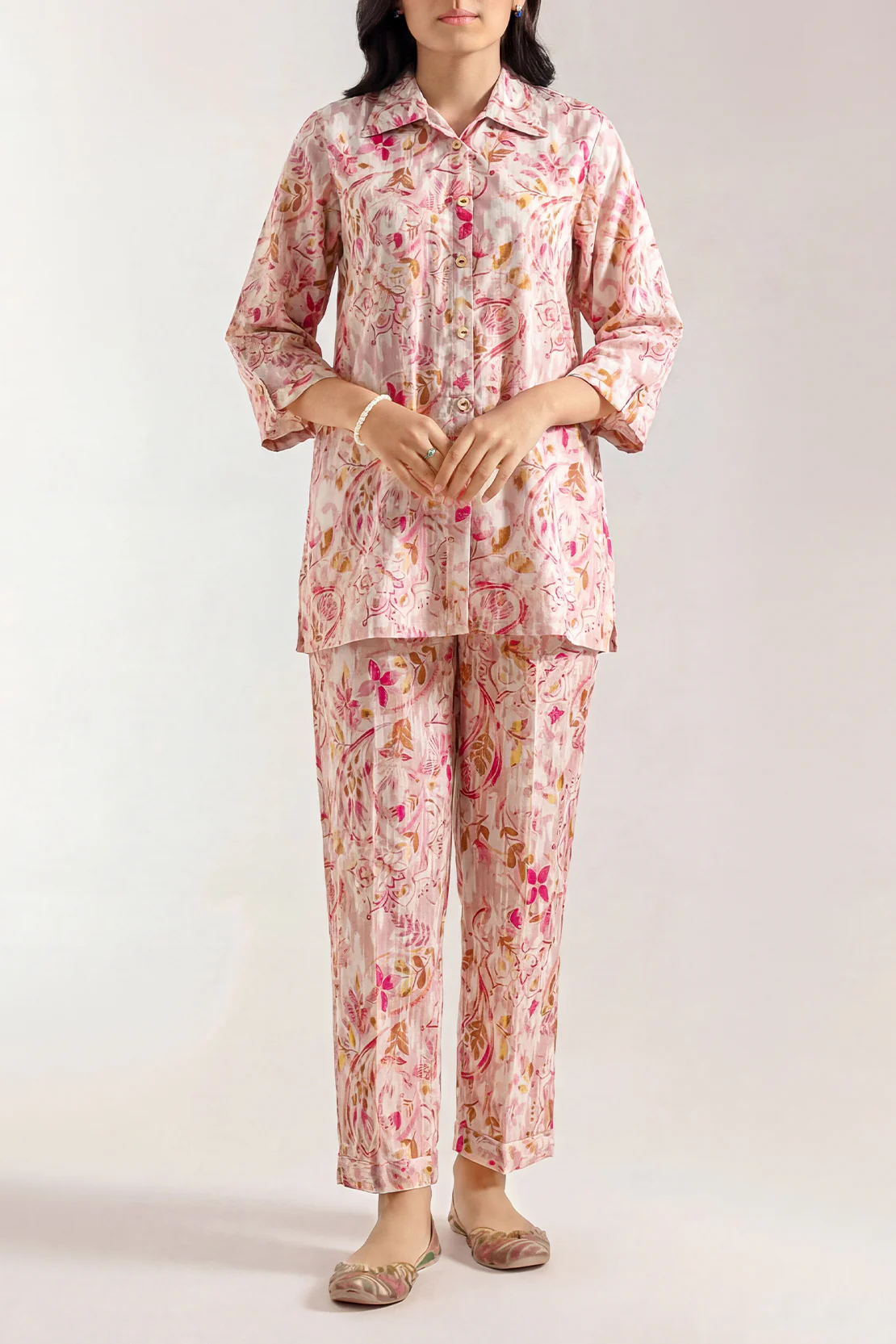 Printed Strip Lawn Stitched 2 Piece (Shirt/Trouser)